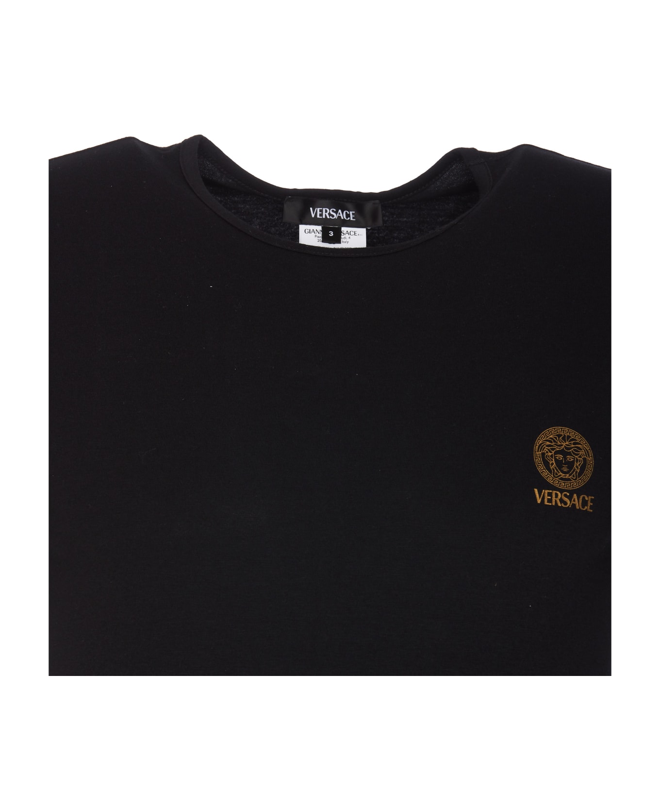 Versace Bi-pack Medusa Logo T-shirt - Black シャツ