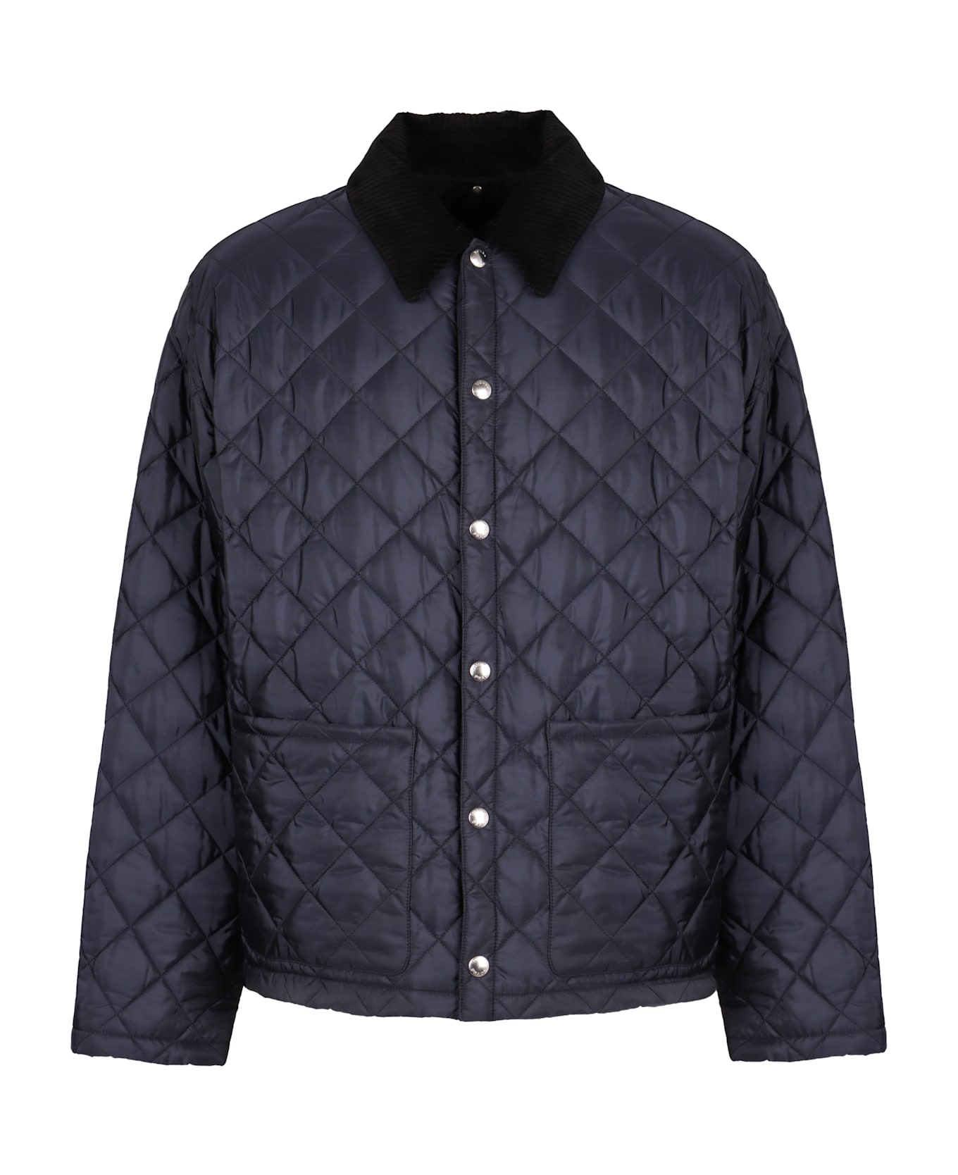 Prada Quilted Jacket With Snaps - blue
