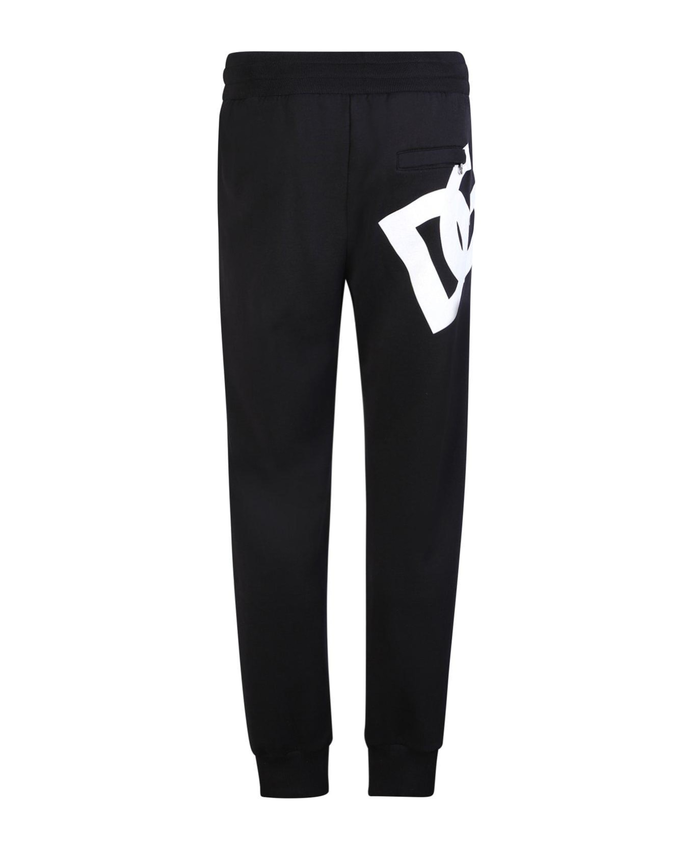 Dolce & Gabbana Logo-printed Drawstring Track Pants - Black