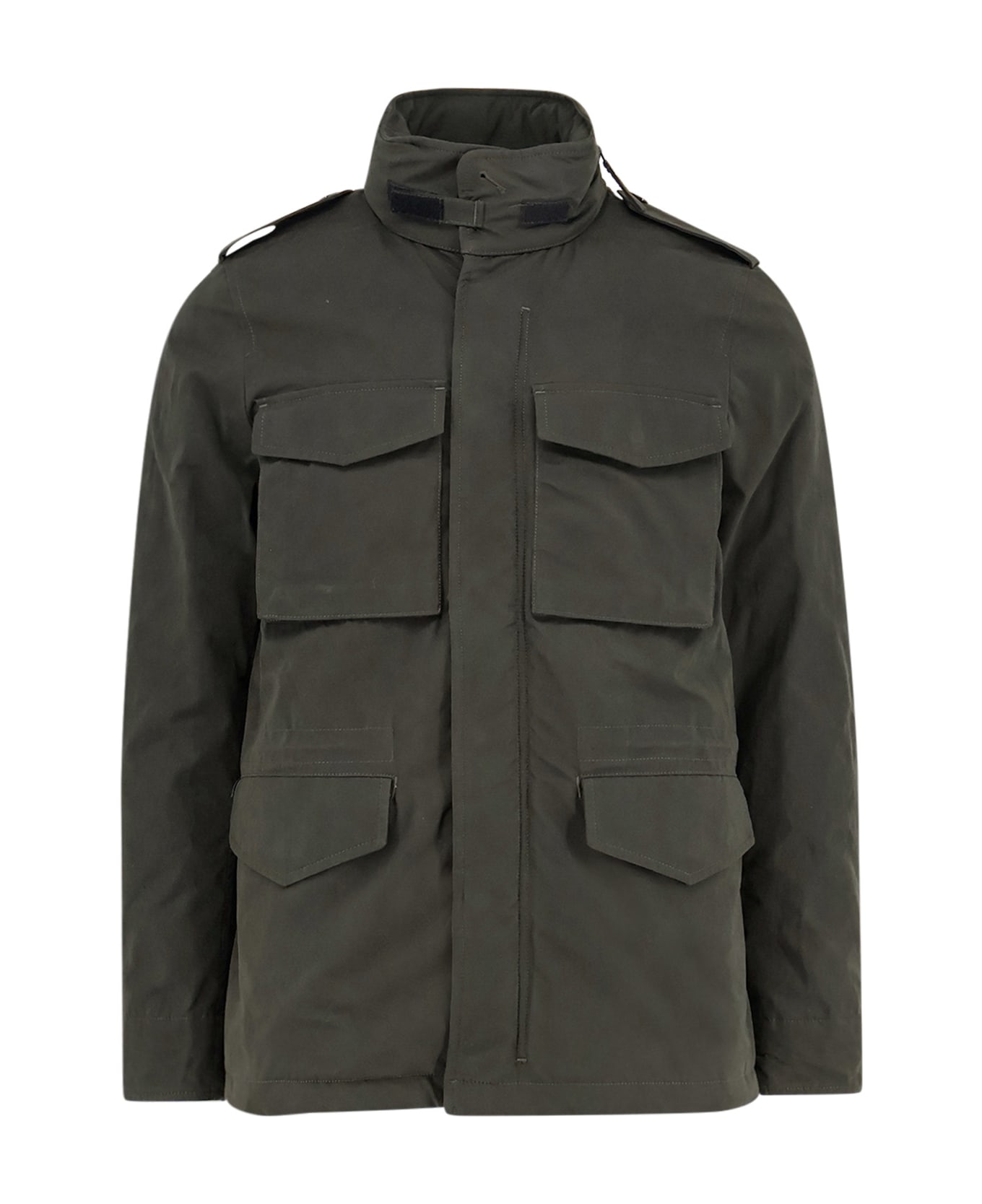 Aspesi Minifield Cotton Blend Sahariana - Green