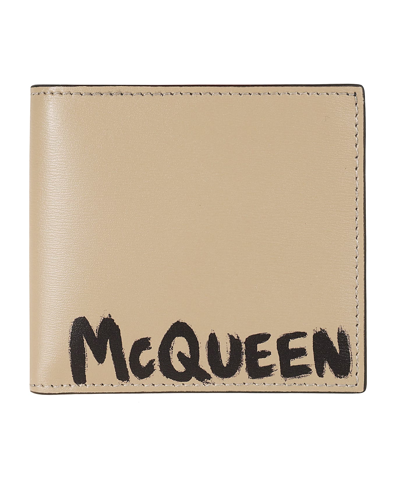 Alexander McQueen Logo Billfold Wallet - Beige