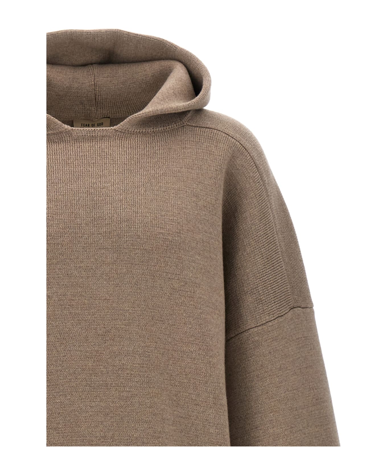 Fear of God 'boucle Knit Hoodie' Sweater - Brown