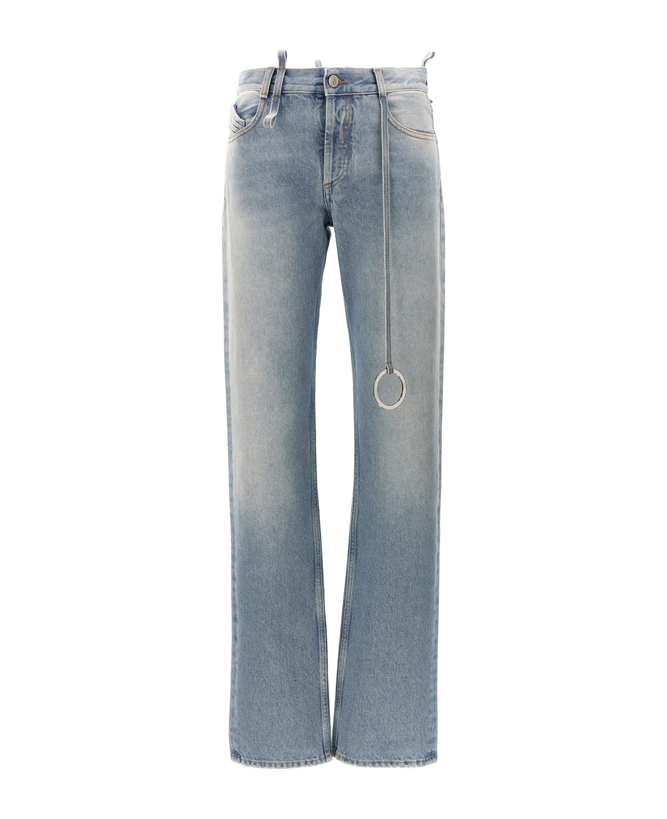 The Attico Belted Jeans - Blu Denim