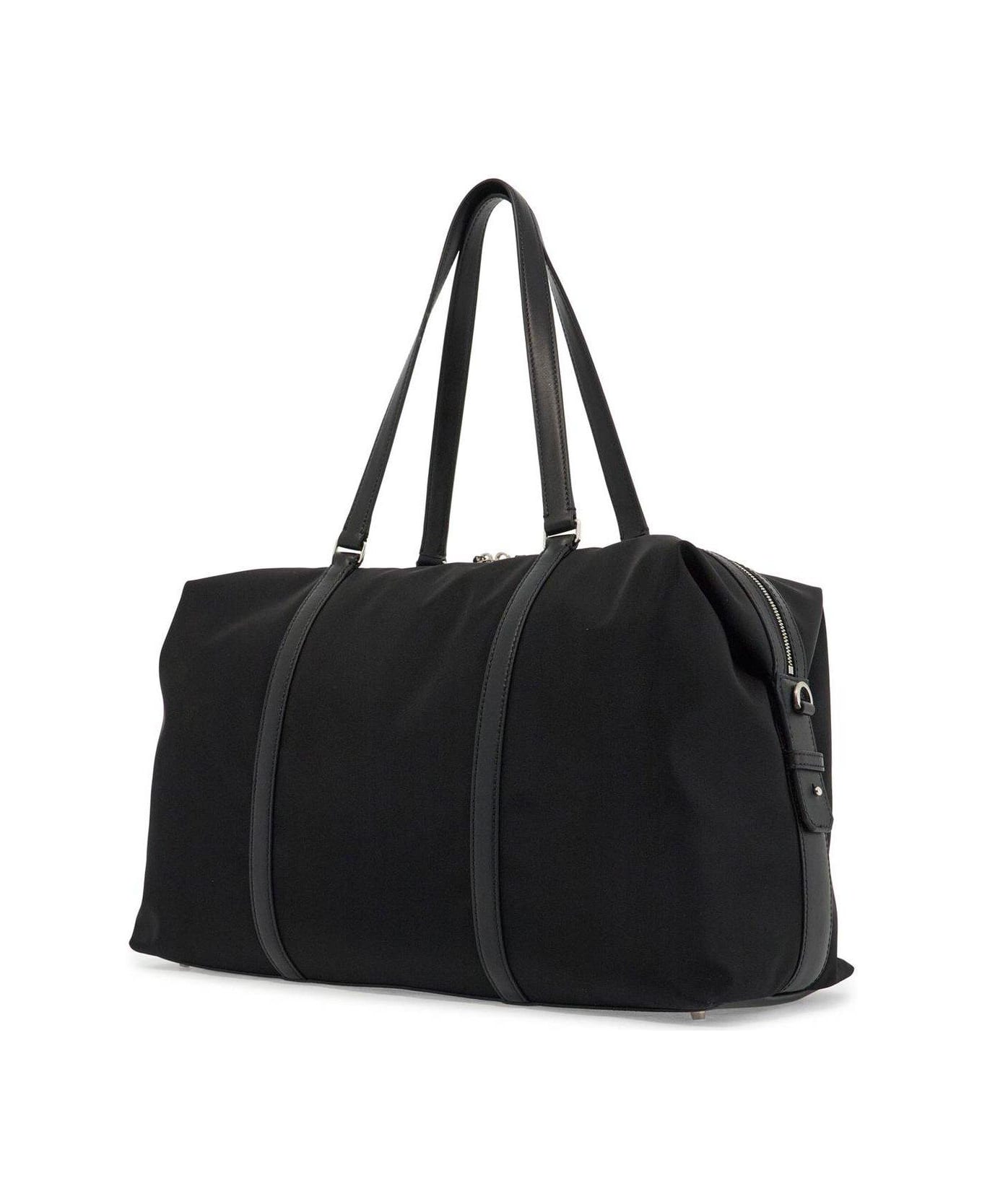 Bally Logo Patch Striped Travel Bag - Black