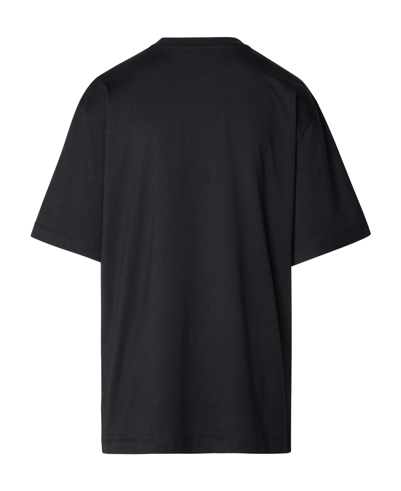 MSGM Black Cotton T-shirt - Black Tシャツ