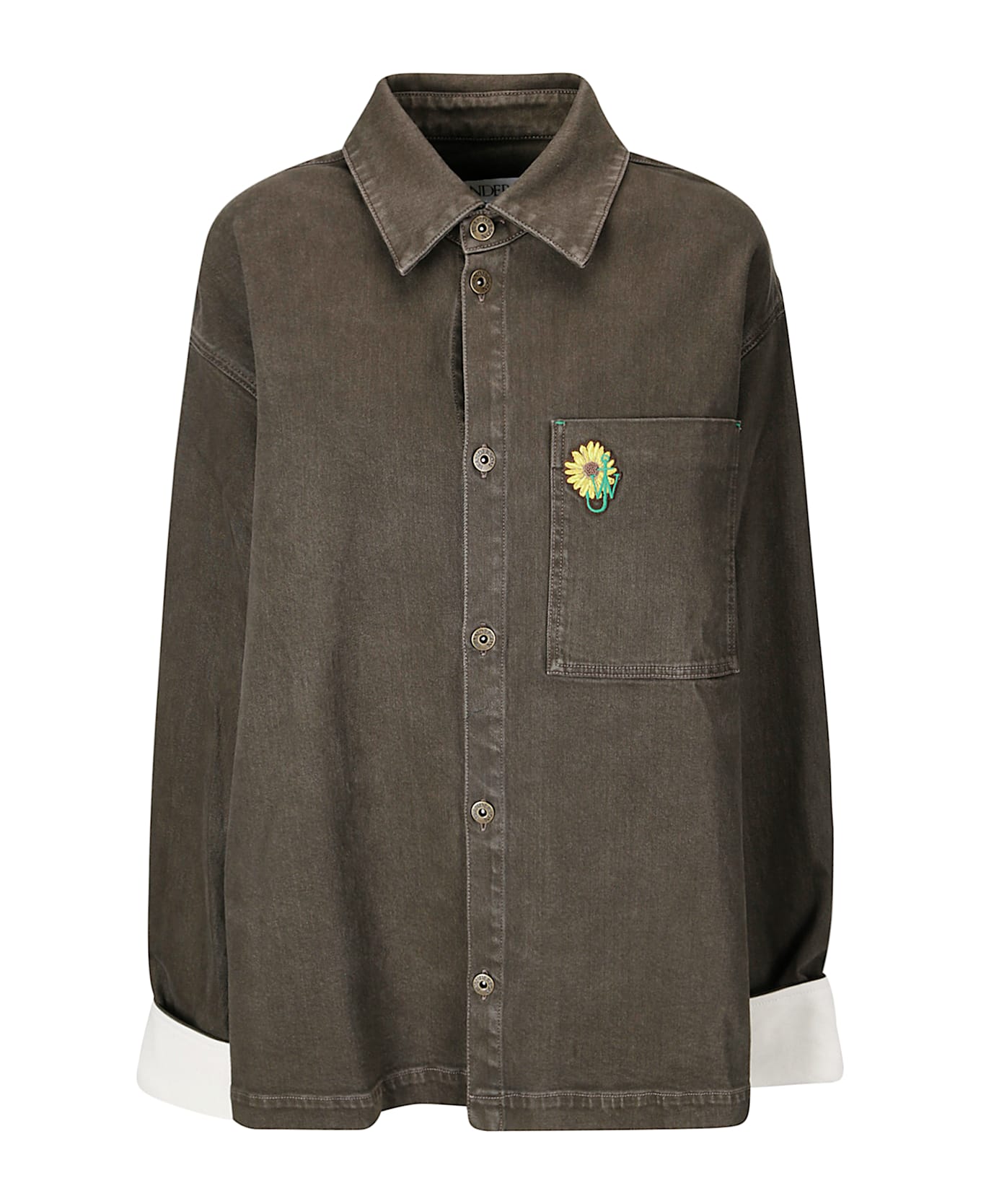 J.W. Anderson Oversized Contrast Cuff Shirt - SMOKE