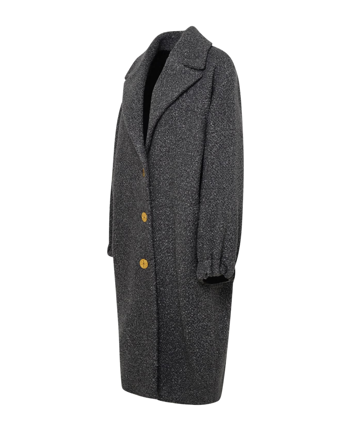 Patou 'elliptic' Grey Wool Coat - Grey
