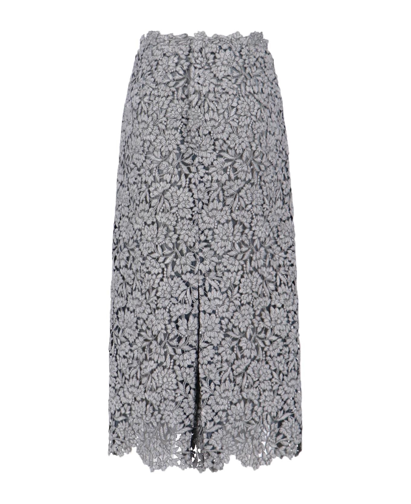Ermanno Scervino Lace Midi Skirt - Gray