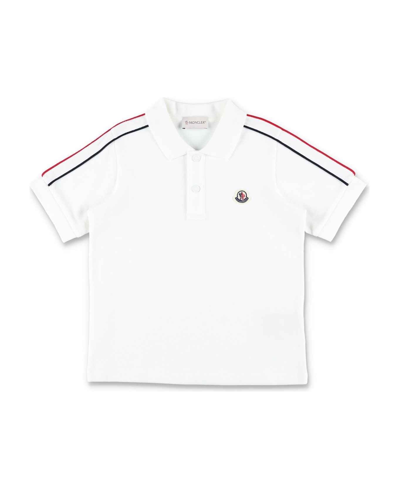 Moncler Kid - Tricolour-trimmed Cotton Piquet Set - WHITE