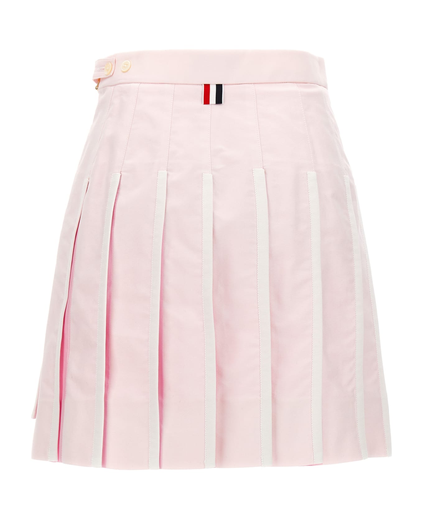 Thom Browne Pleated Oxford Skirt - Pink