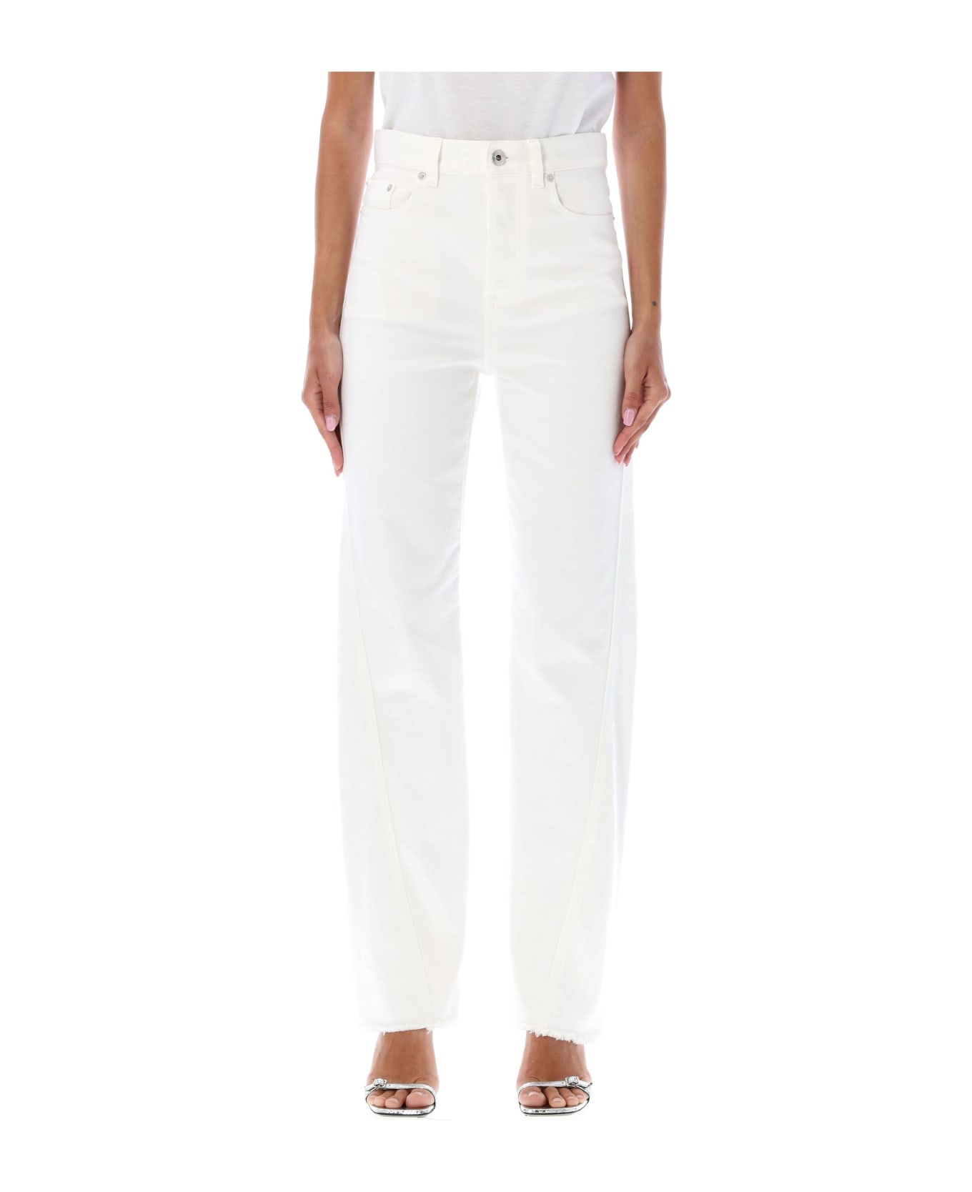 Lanvin Twisted Denim Jeans - WHITE