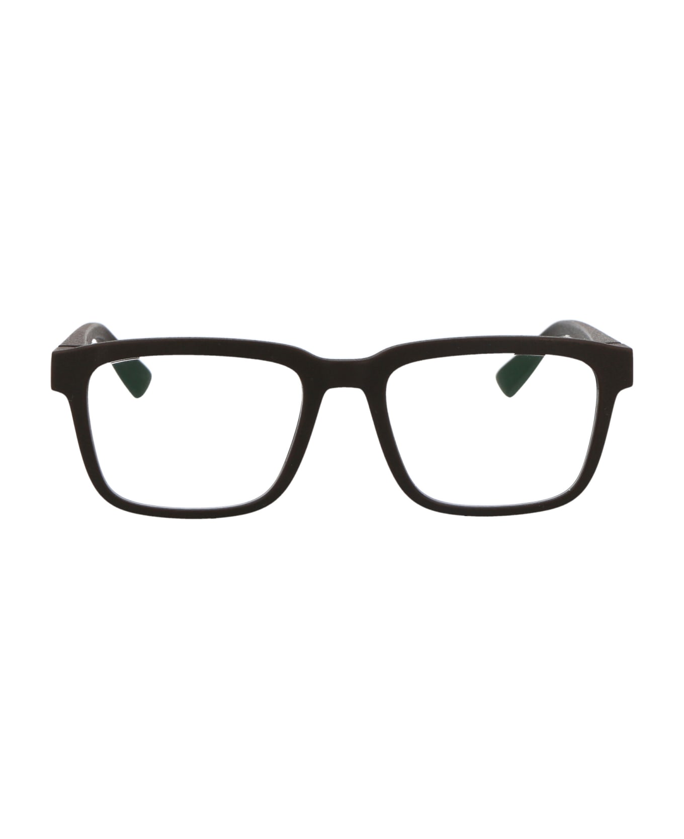 Mykita Helicon Glasses - 355 MD22 Ebony Brown Clear