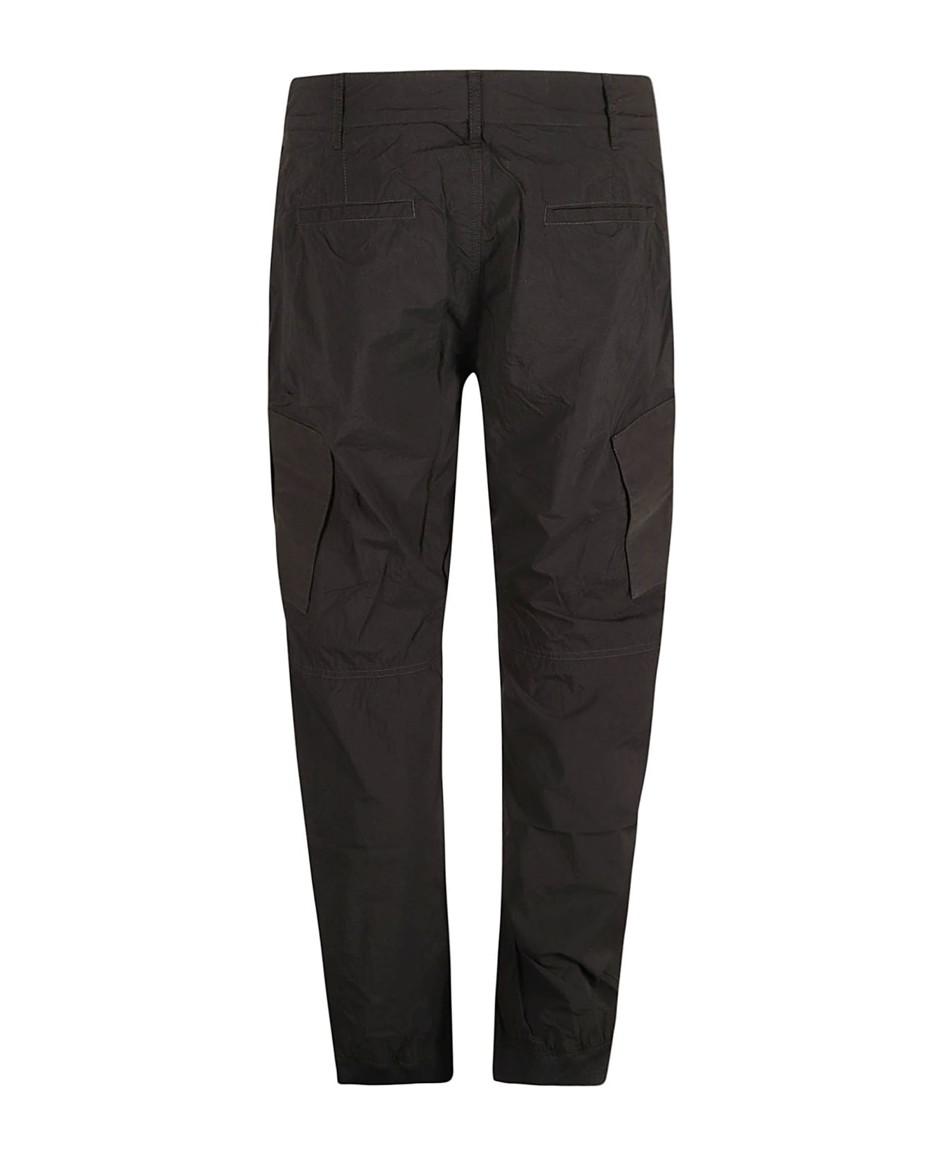 Ten C Regular Fit Plain Cargo Pants - Black ボトムス