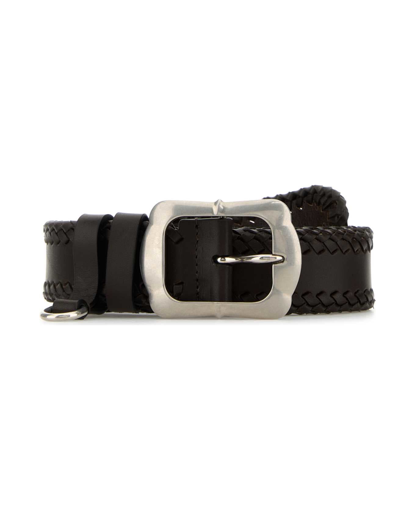 Prada Brown Leather Belt - CAFFE'