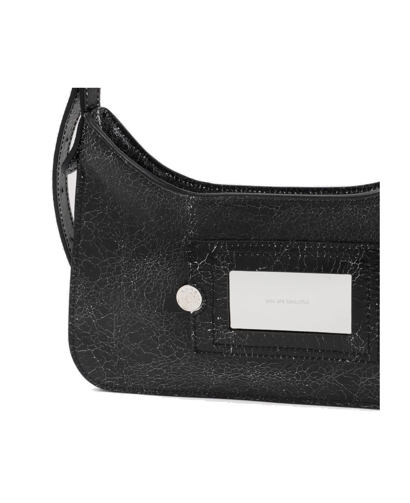 Acne Studios Platt Zip-up Shoulder Bag - 900 BLACK