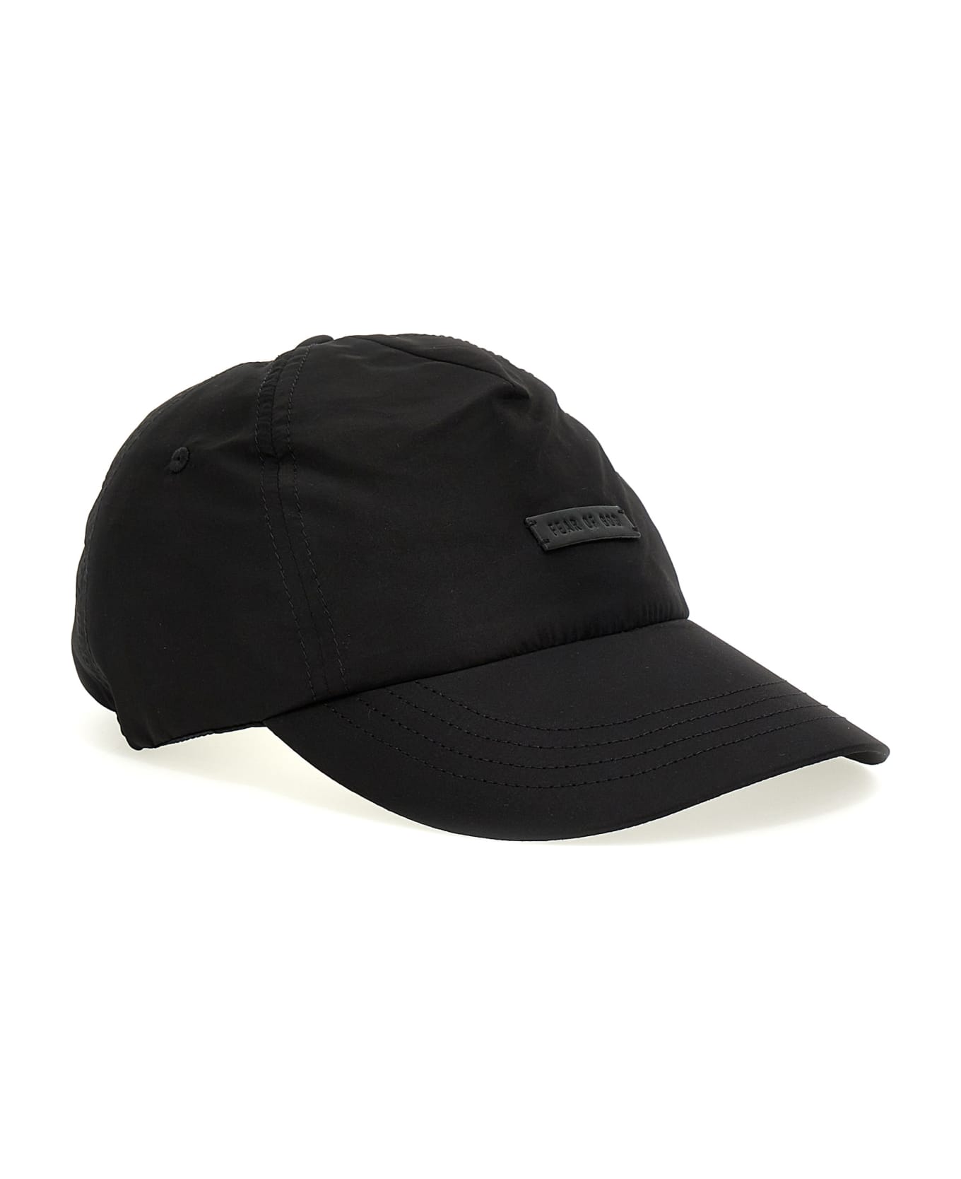 Fear of God Logo Patch Baseball Cap - Black   帽子