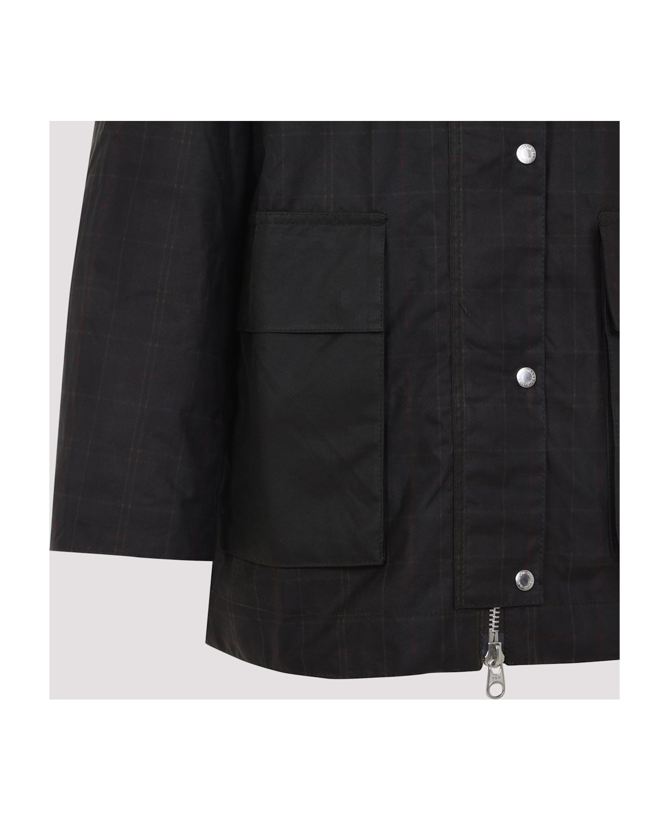 Barbour Hood Ttn Duffle Wax Jacket - Classic Tartan Fern