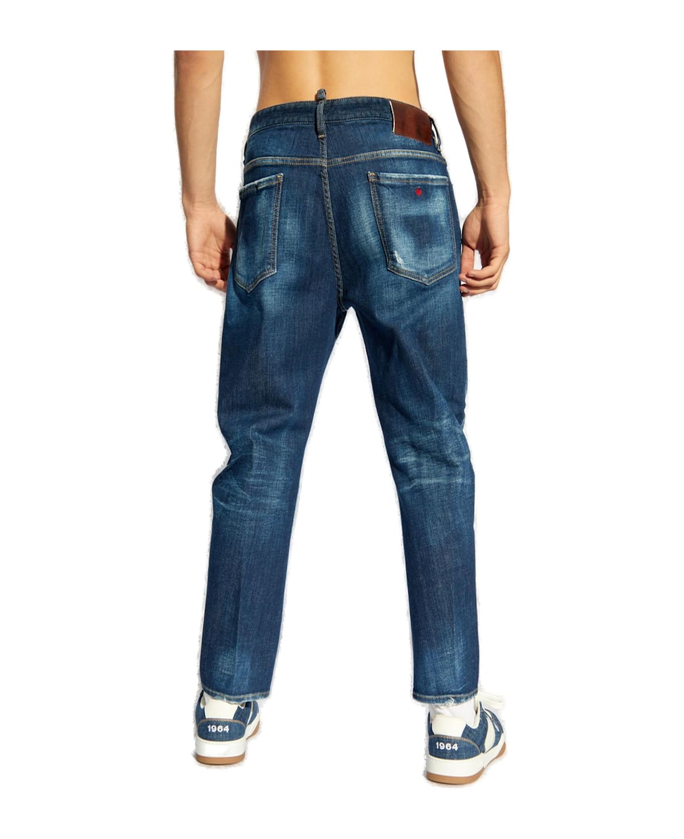 Dsquared2 Distressed Straight-leg Jeans - C