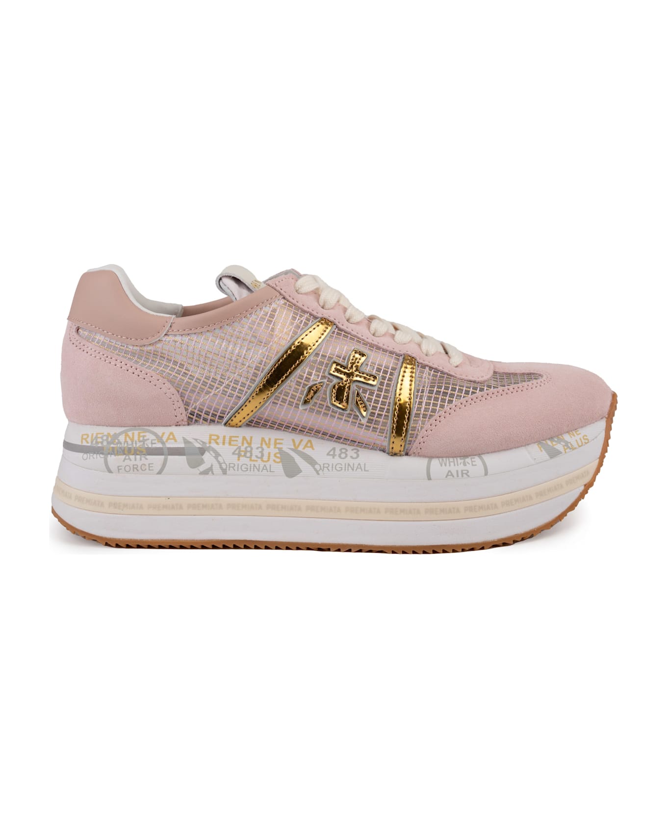 Premiata Sneakers Beth 7372 - Rosa/oro スニーカー