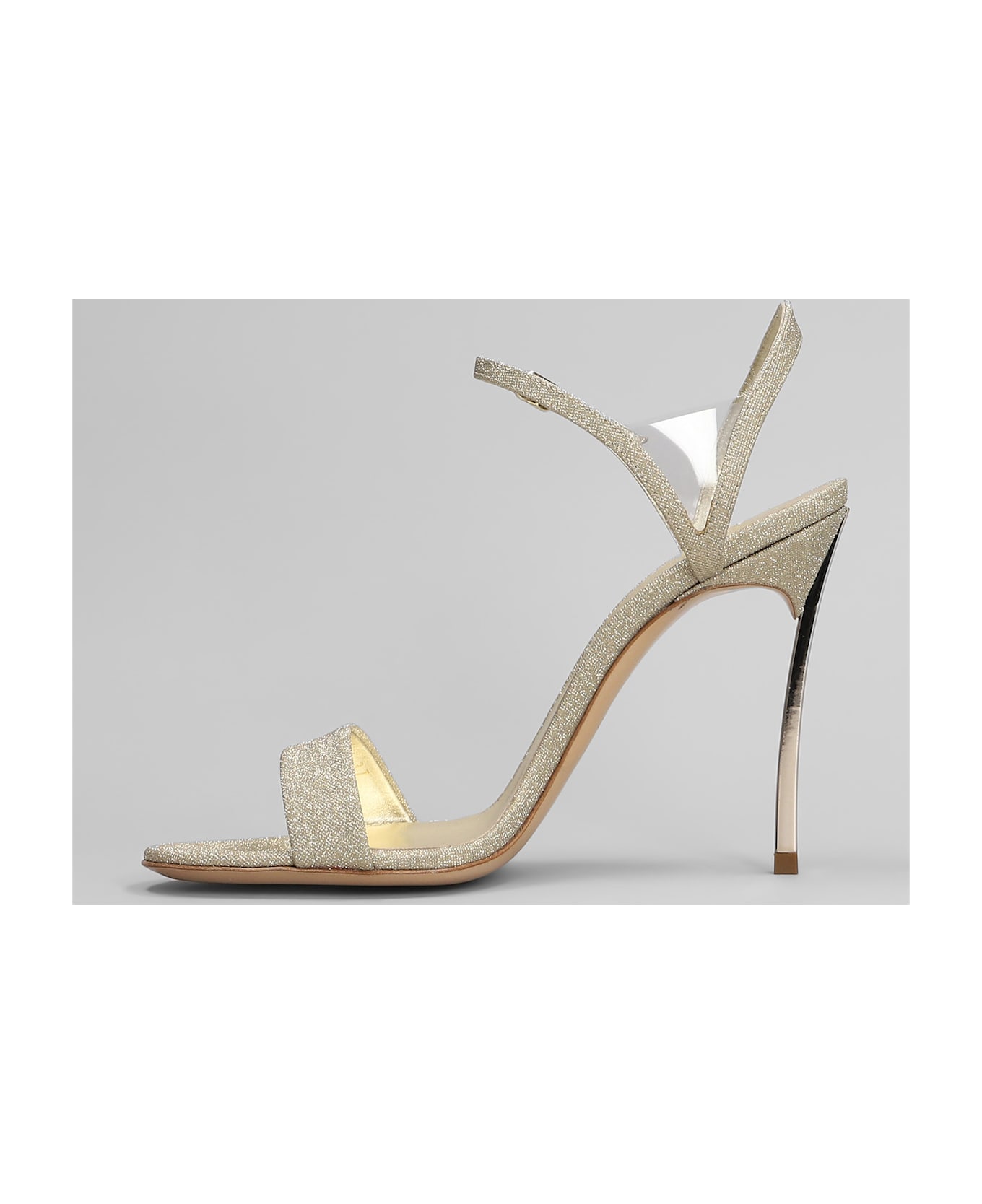 Casadei Sandals In Gold Glitter - gold サンダル