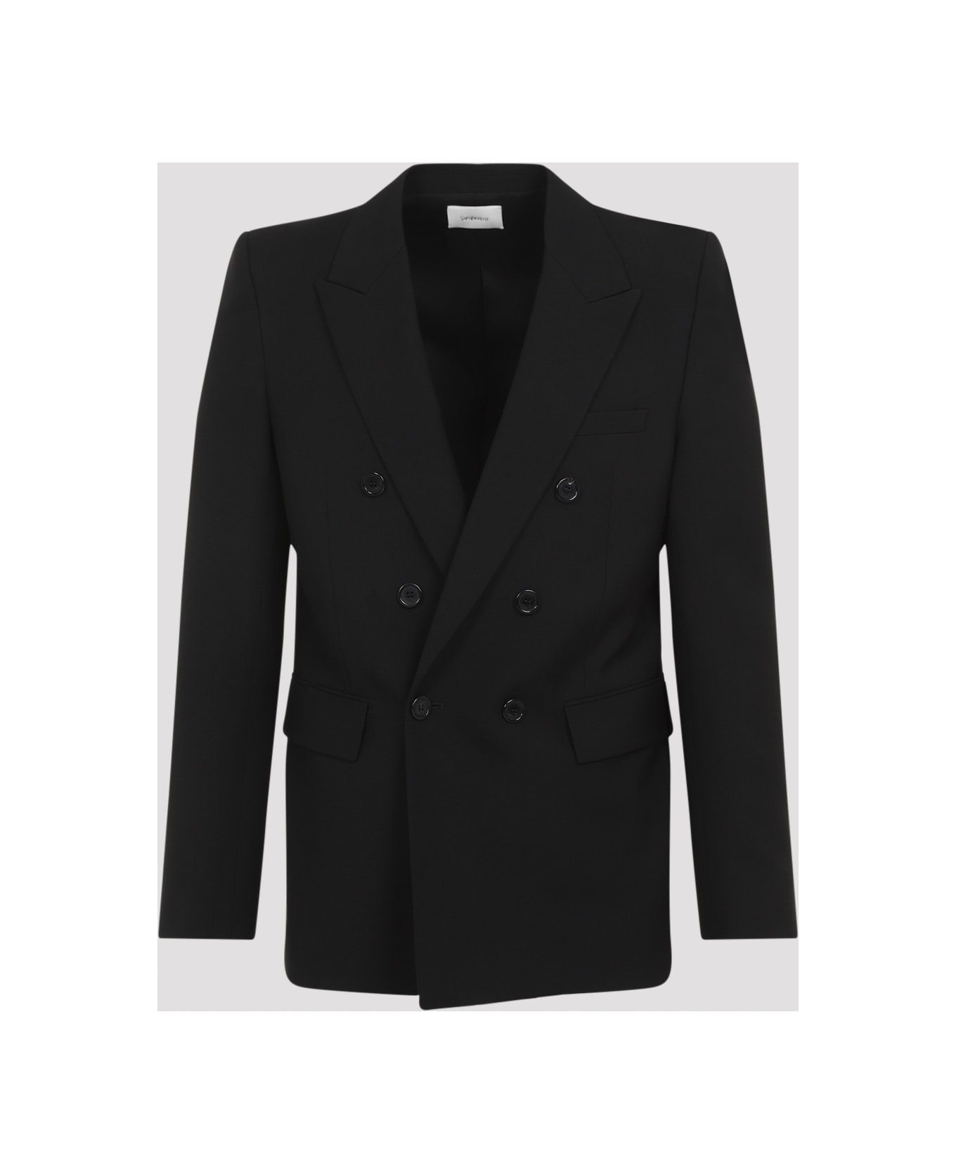 Saint Laurent Double-breasted Wool Blazer - Noir