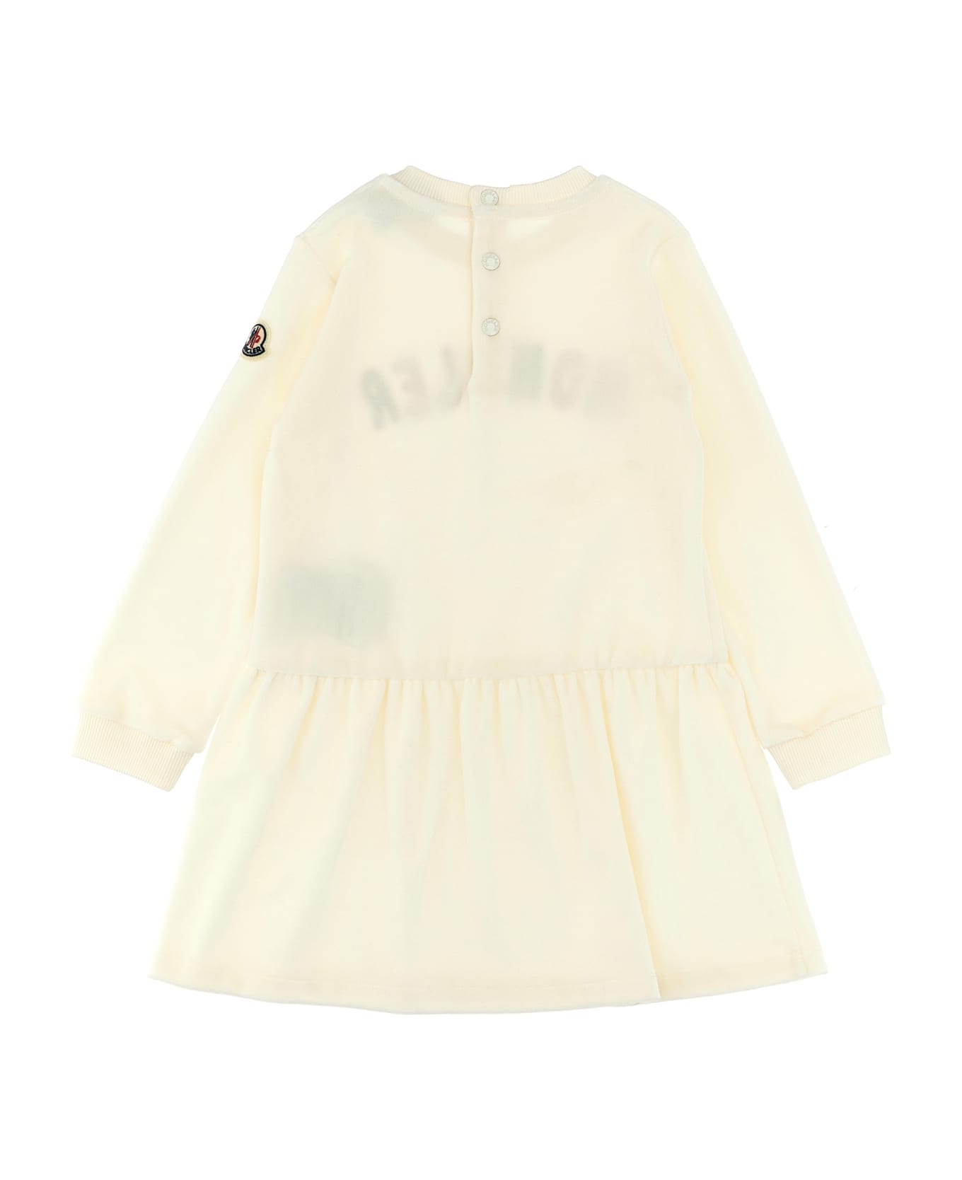 Moncler Logo Embroidery Dress - Beige