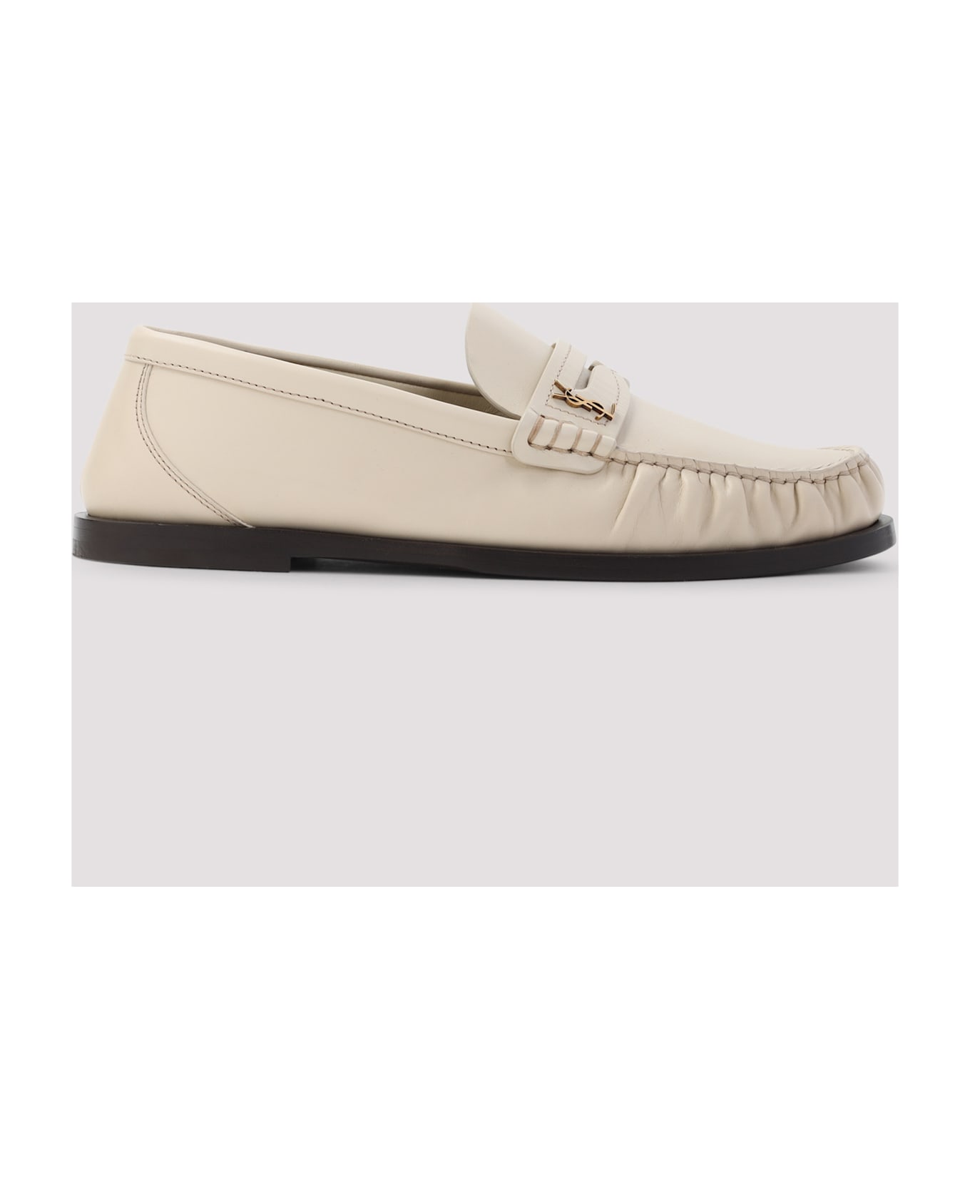Saint Laurent Leather Loafers - Neutro