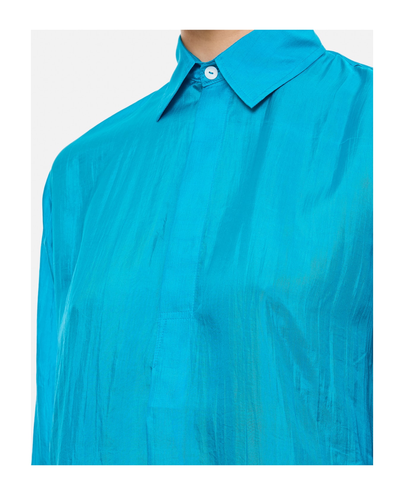 The Rose Ibiza Reynal Silk Shirt - Blue