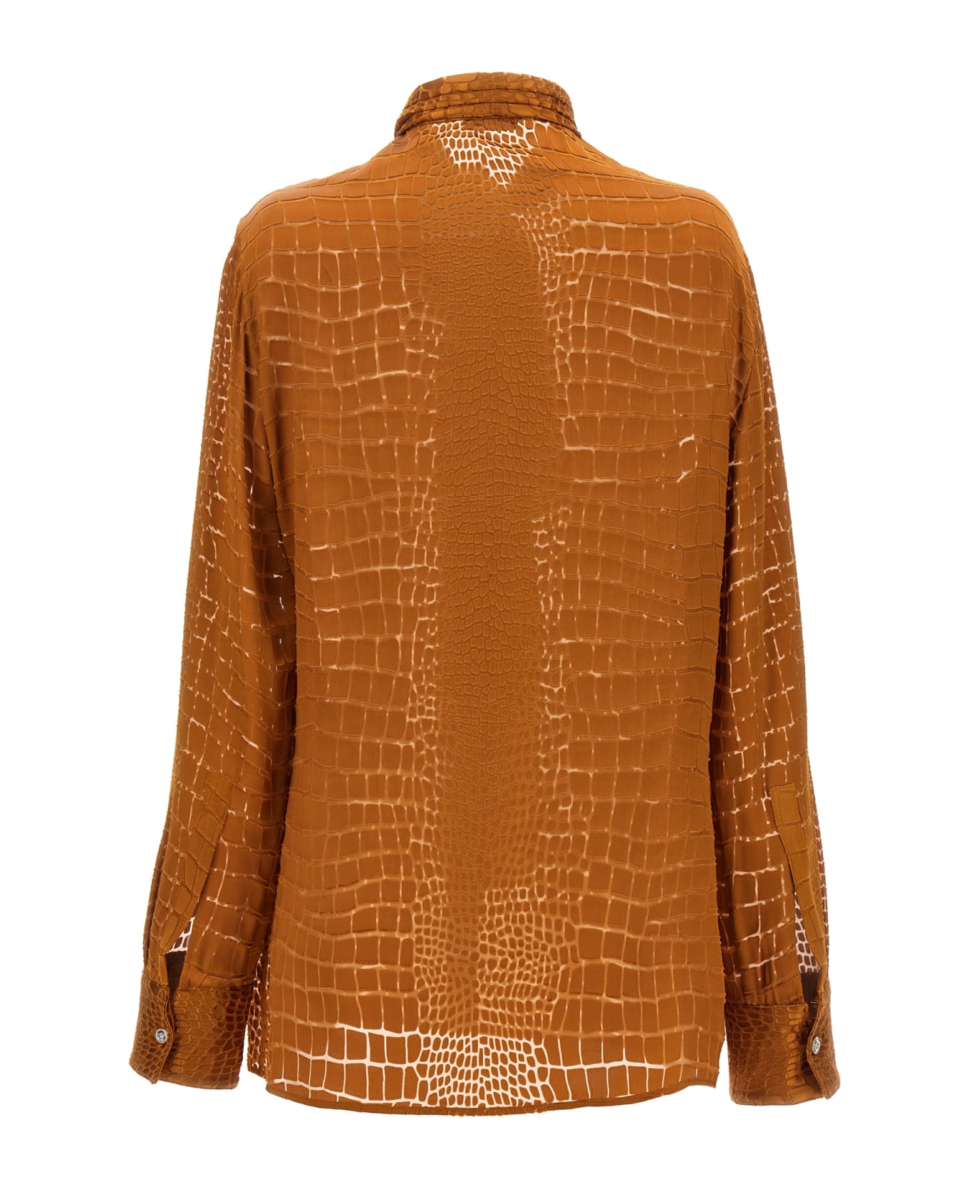 Versace 'crocodile' Shirt - Brown