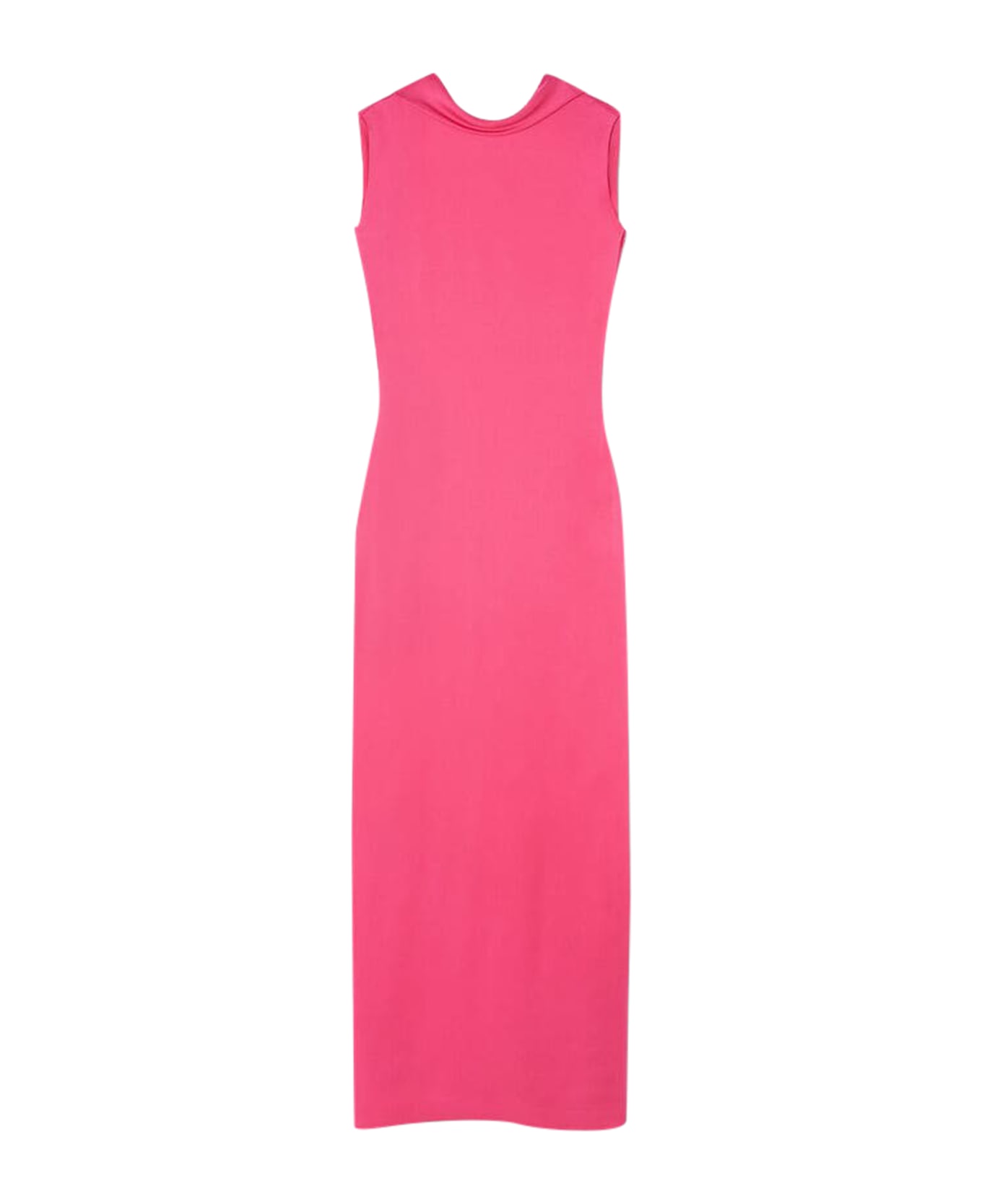 Versace Cocktail Dress Enver Satin Shiny Fabric - Tropical Pink