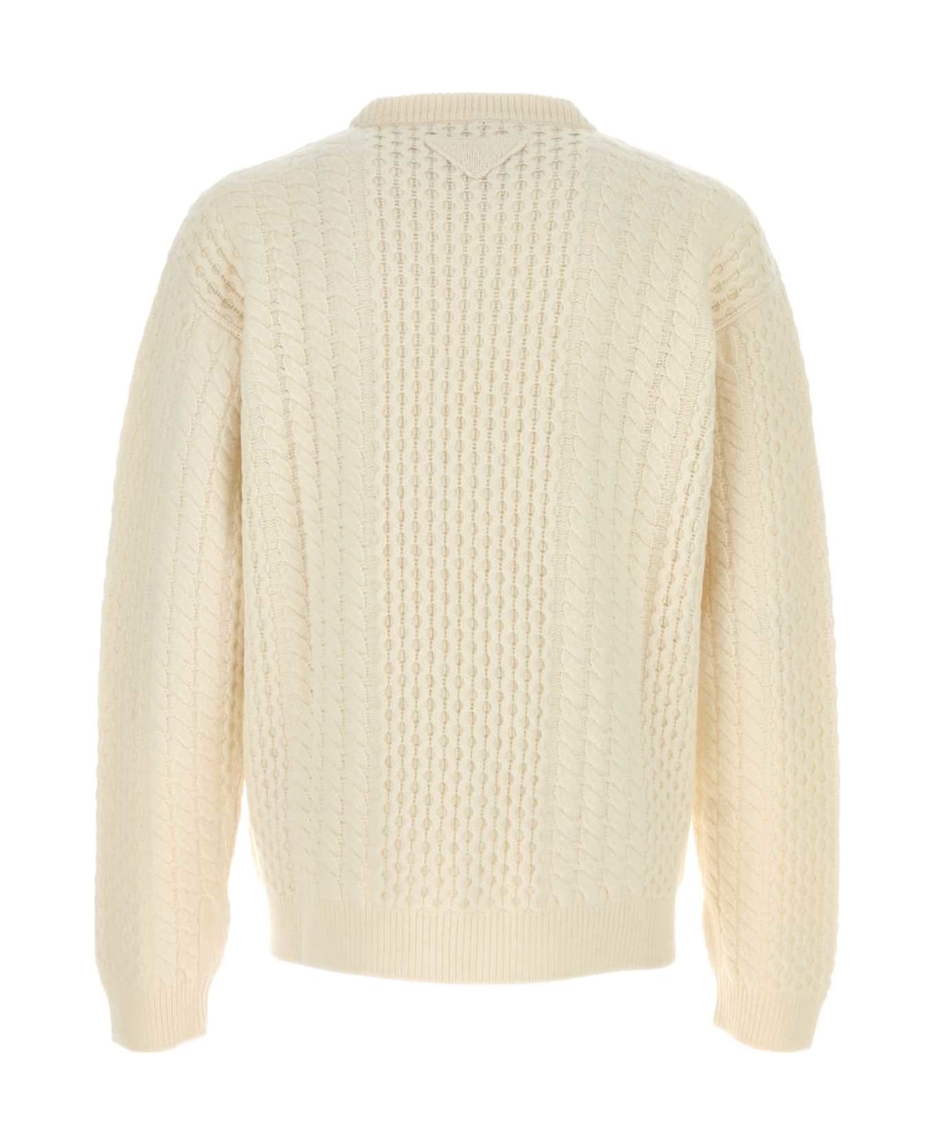 Prada White Wool Sweater - BIANCO