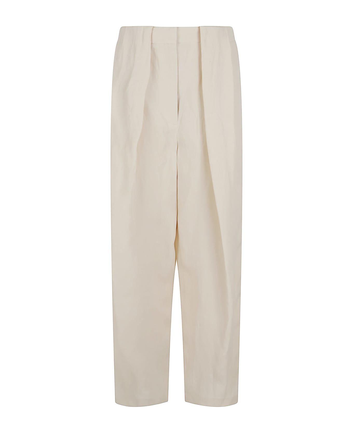 Stella McCartney Cream Viscose Blend Wide-leg Pant - Buttermilk