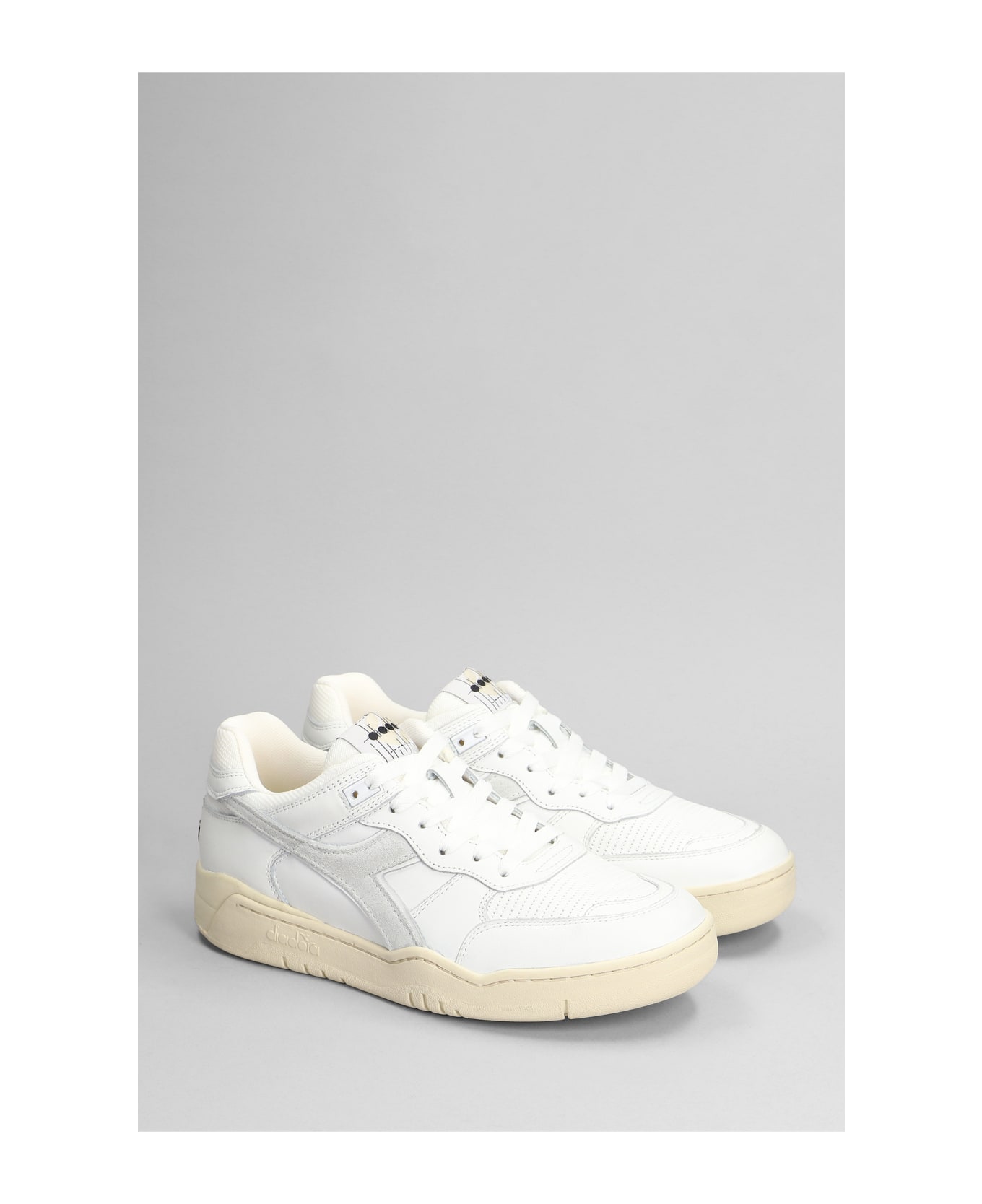 Diadora B.560 Used Sneakers In White Leather - white スニーカー