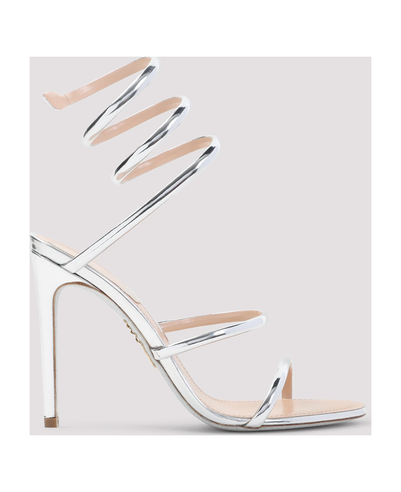 René Caovilla Mirror Snake Sandals - Silver Mirror
