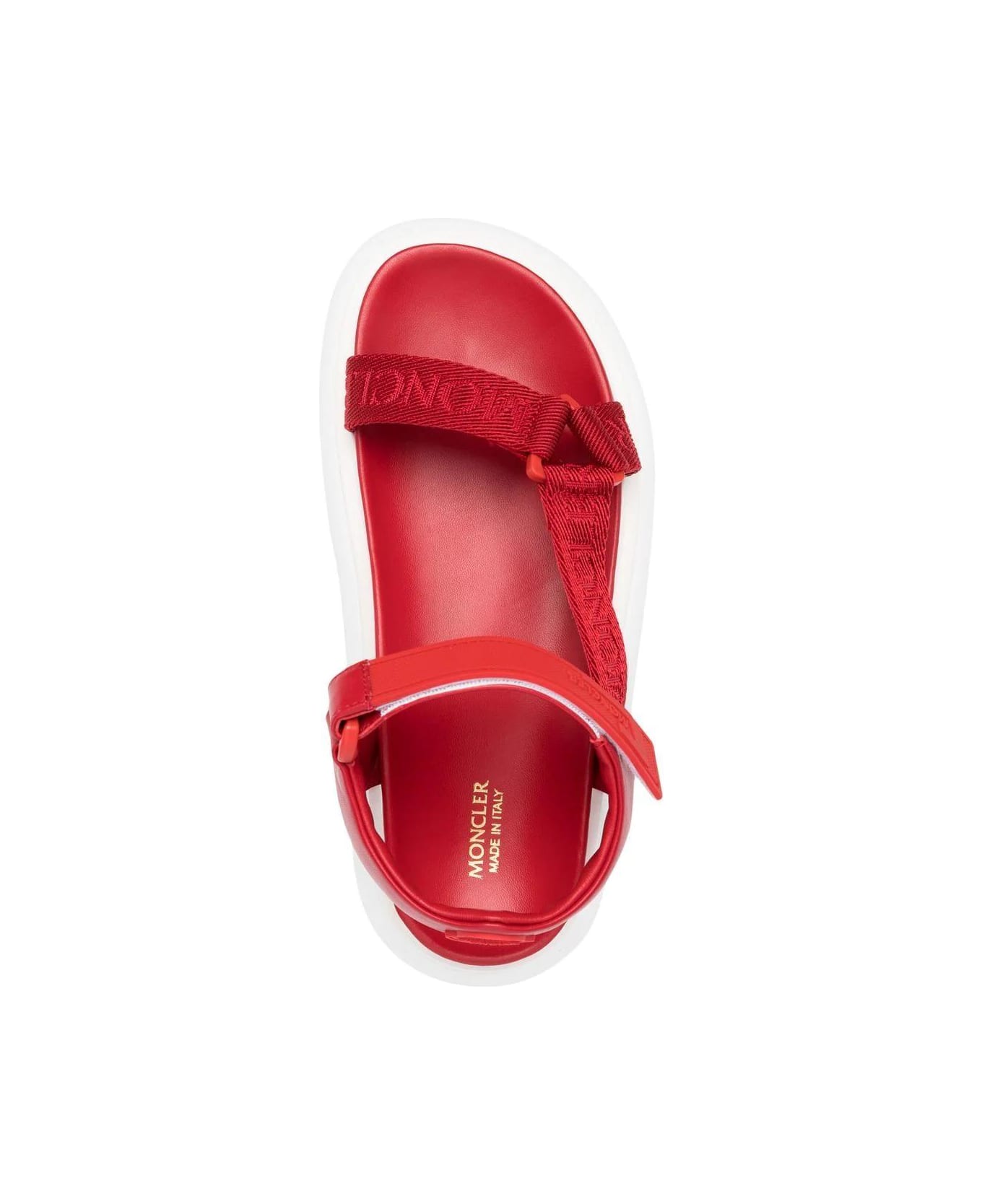 Moncler Multi-strap Flatform Sandal - Red