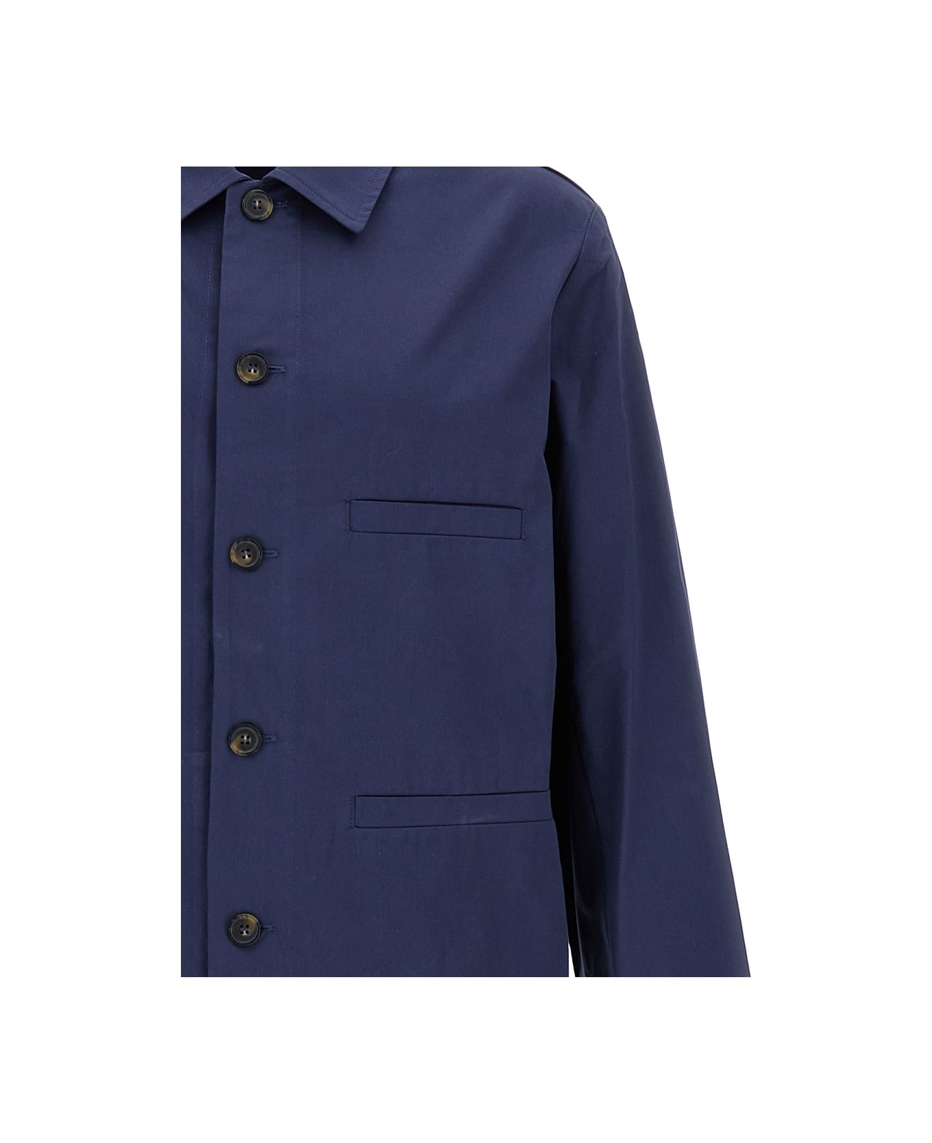 A.P.C. Jacket-shirt With Front Pocket - Blu シャツ