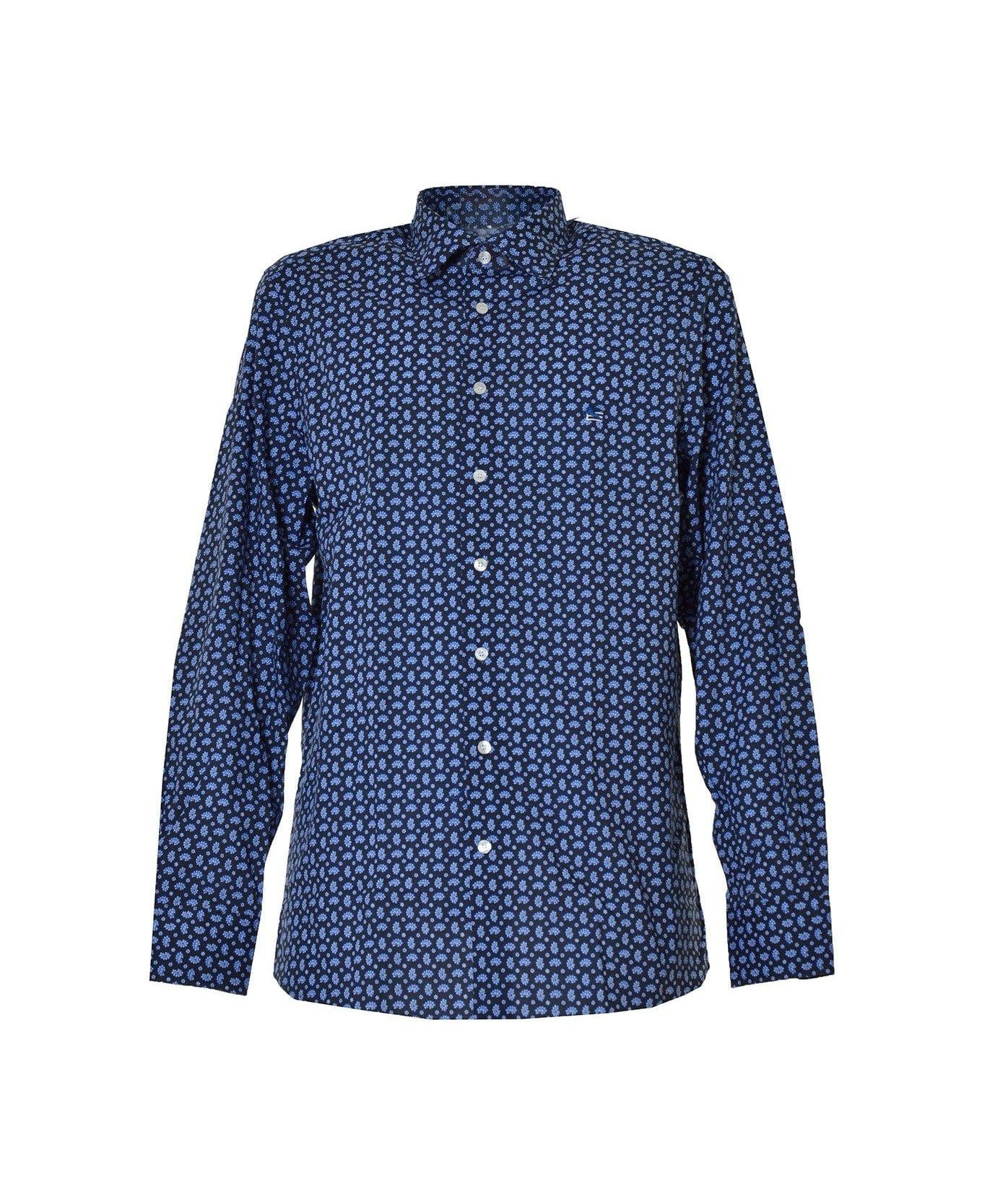 Etro Motif Printed Buttoned Shirt Etro - BLUE