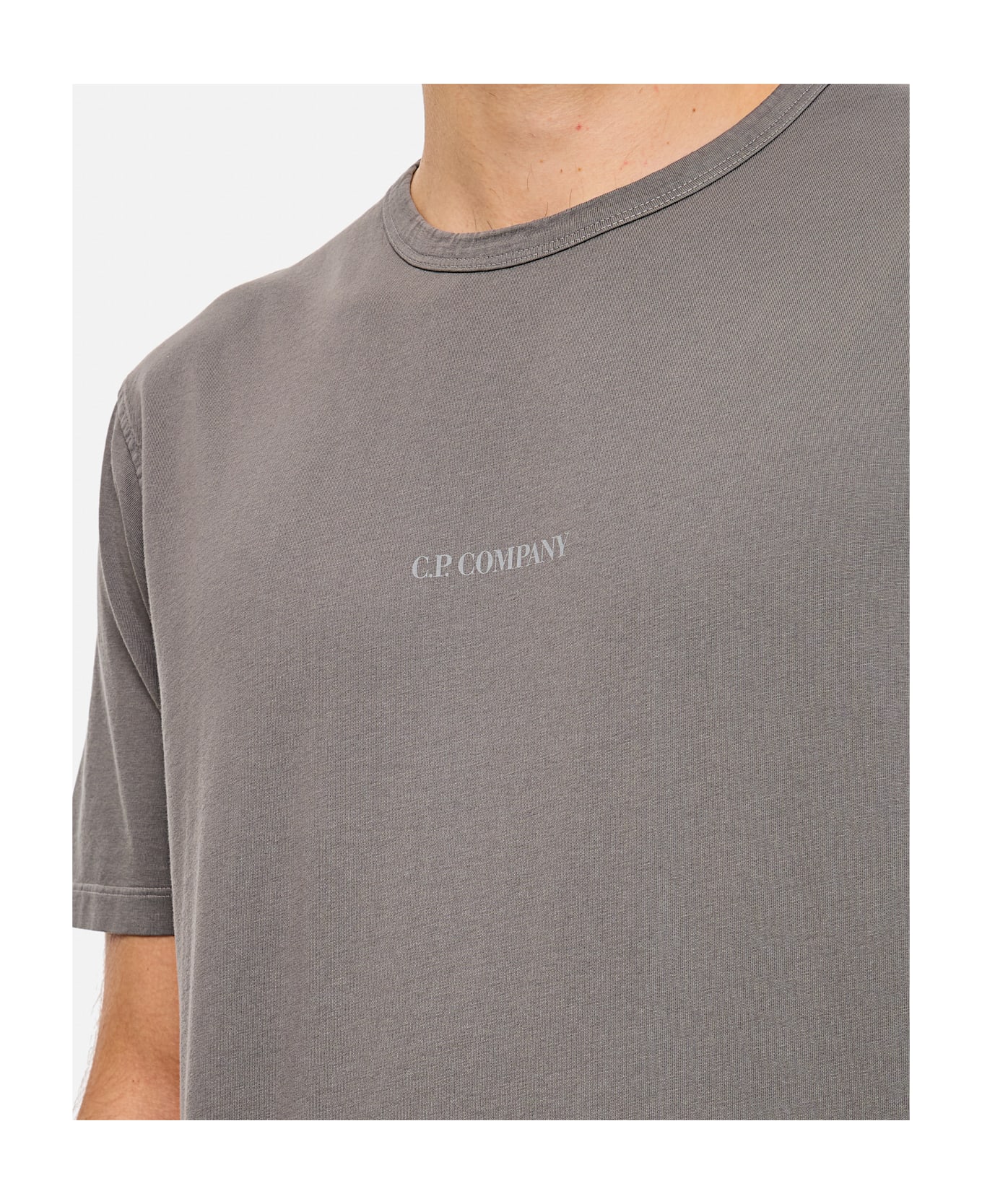 C.P. Company Mercerized Jersey Printed Logo T-shirt - Grey