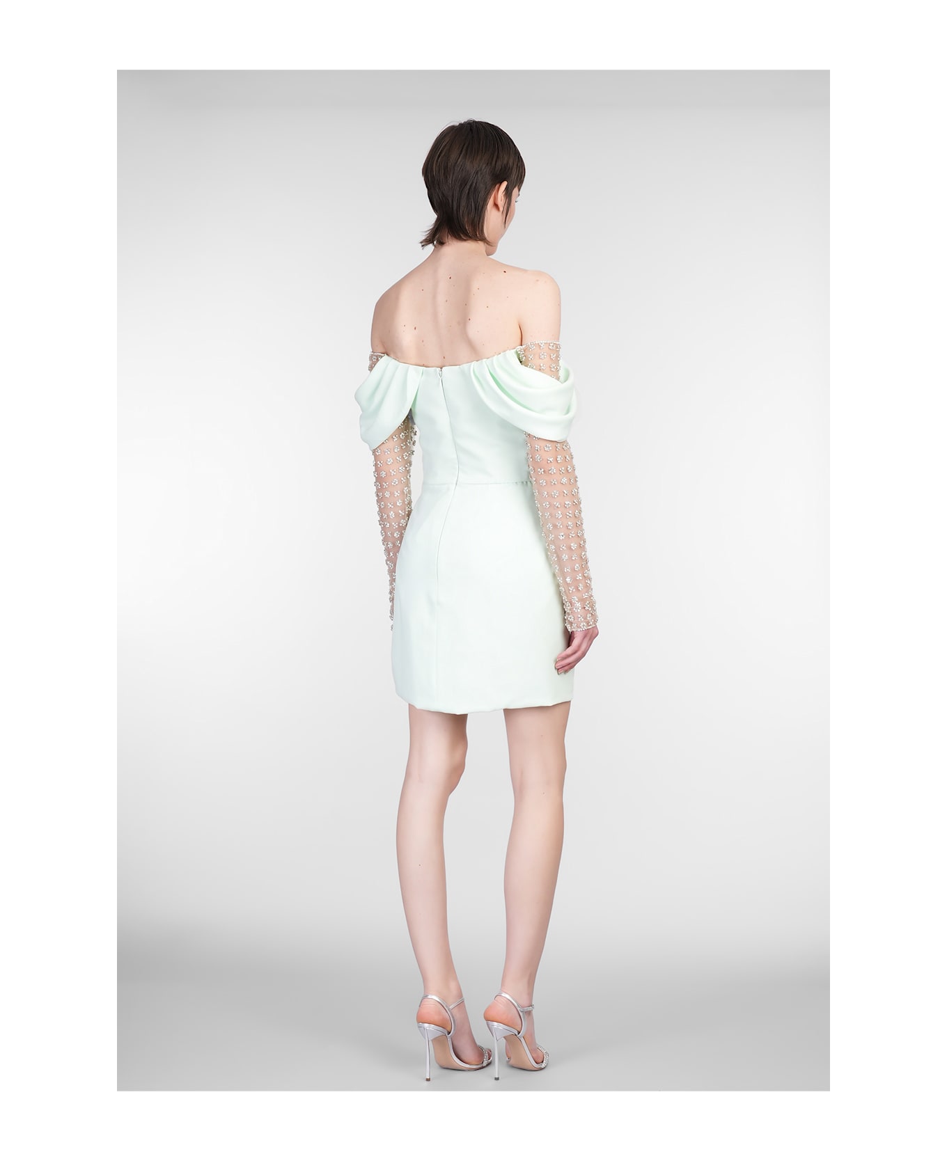 Costarellos Nandi Mini Dress In Green Polyester - green