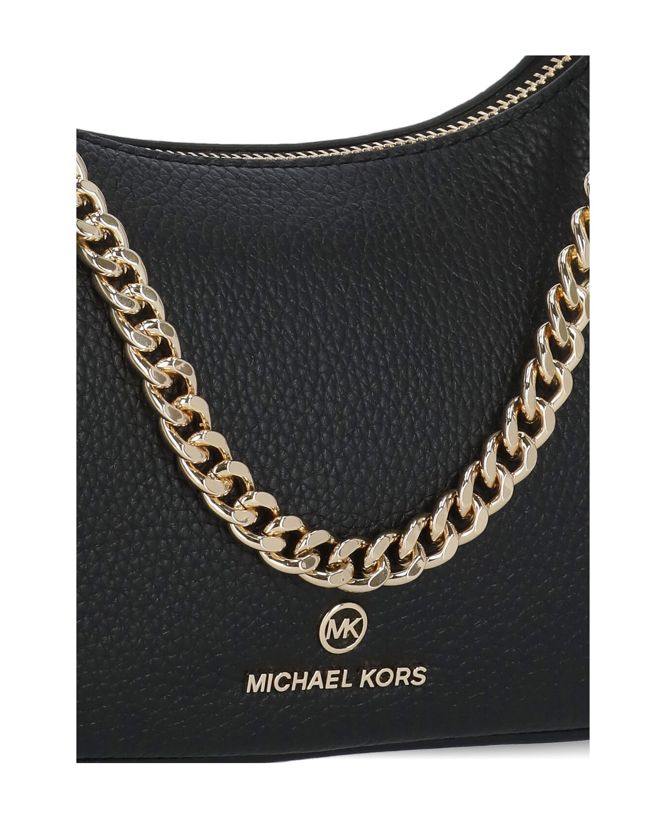 Michael Kors Logo Leather Handbag - Black