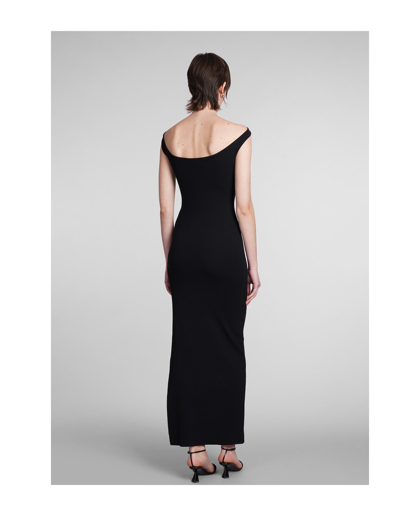 Courrèges Dress In Black Cotton - black ワンピース＆ドレス