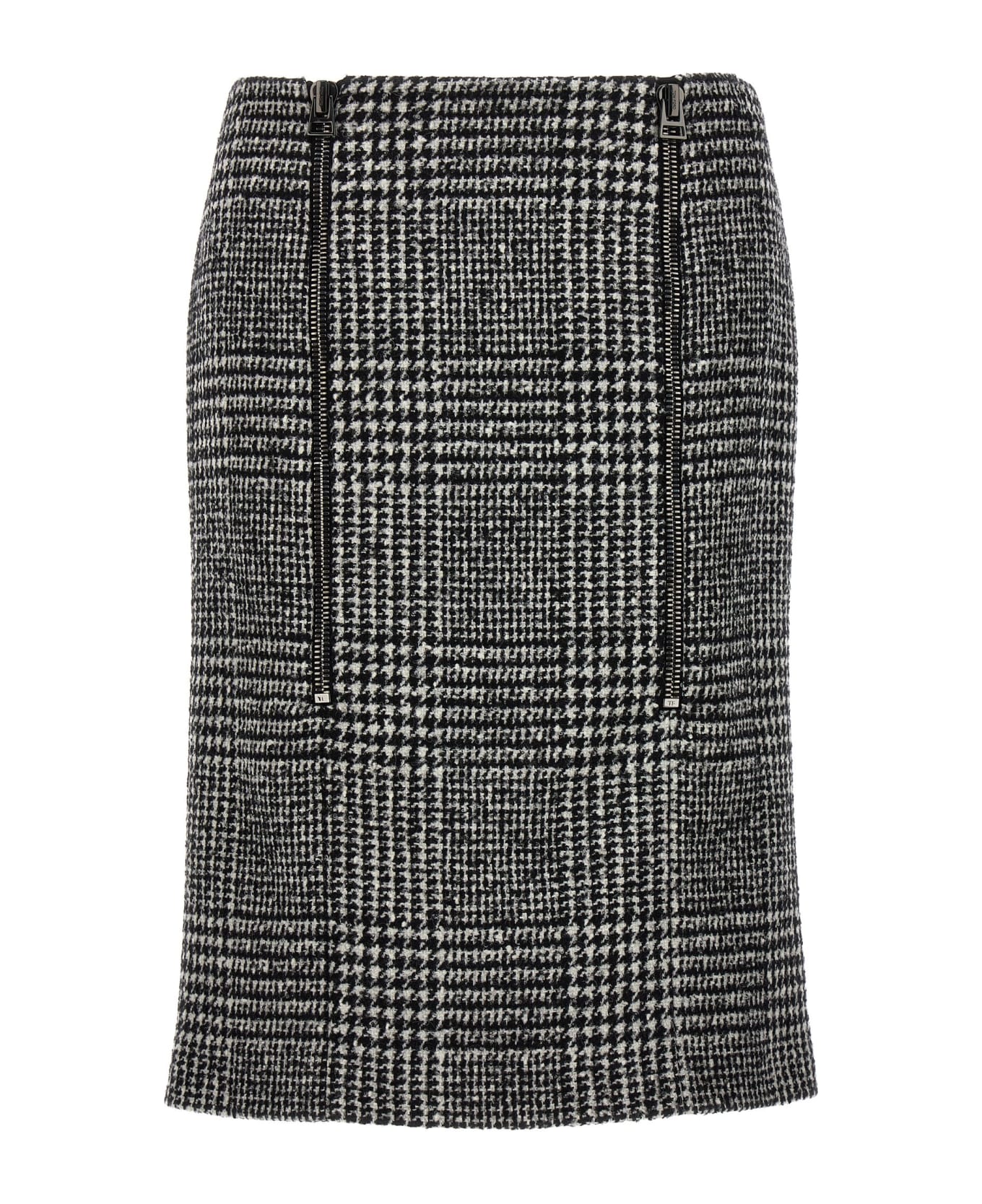 Tom Ford Prince Of Wales Skirt - White/Black