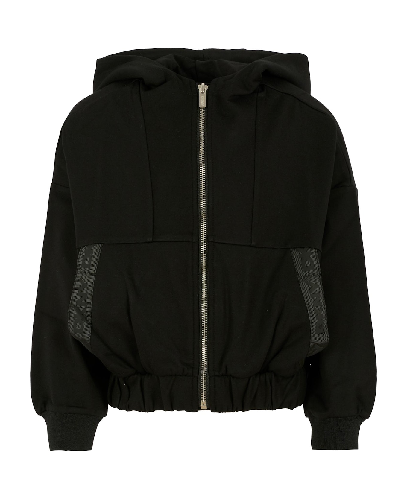 DKNY Black Sweatshirt For Girl With Logo - Black