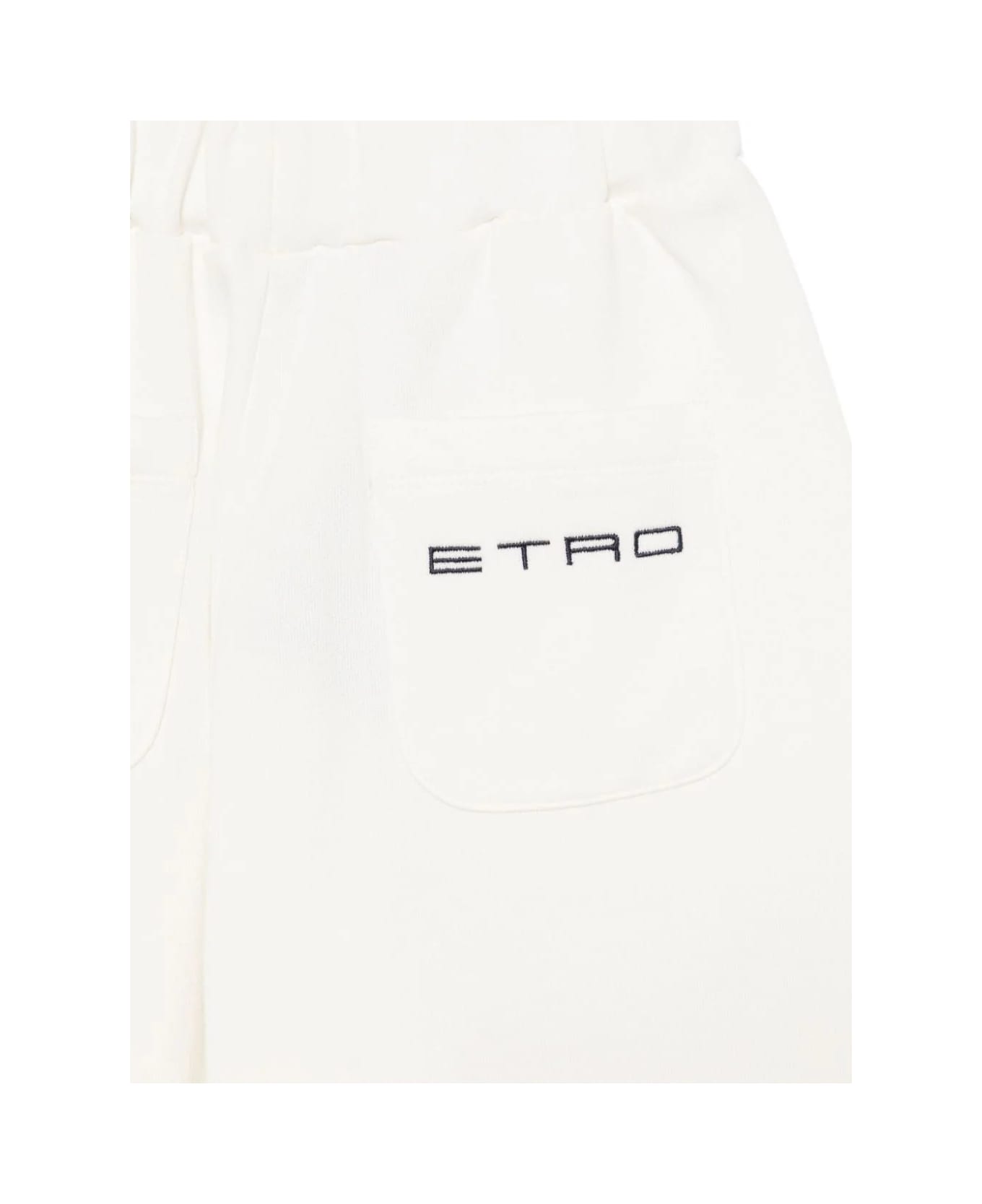 Etro Pantaloni Con Ricamo - Cream ボトムス