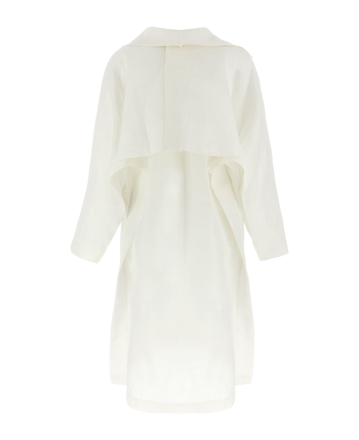 Issey Miyake 
hempen
 Dress - White