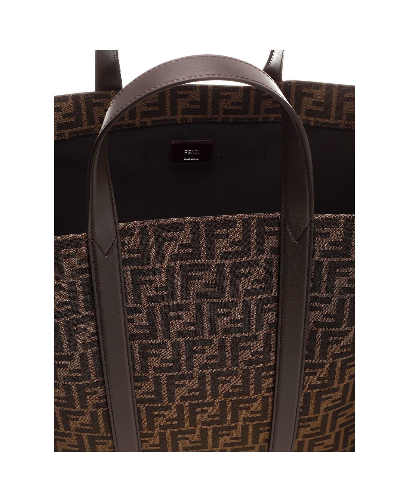 Fendi Ff Jacquard Shopper - Brown