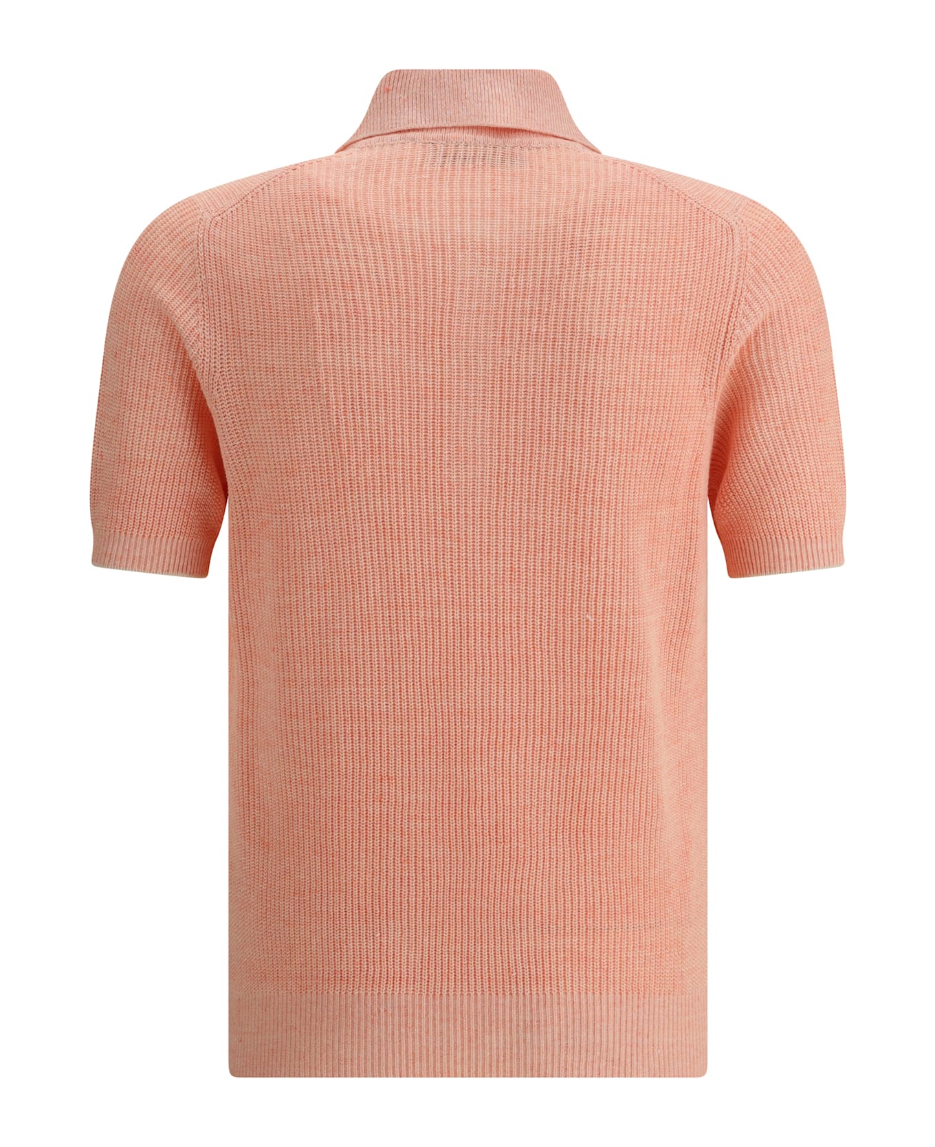 Brunello Cucinelli Cotton Polo Sweater - Fiori Di Ciliegio+corda