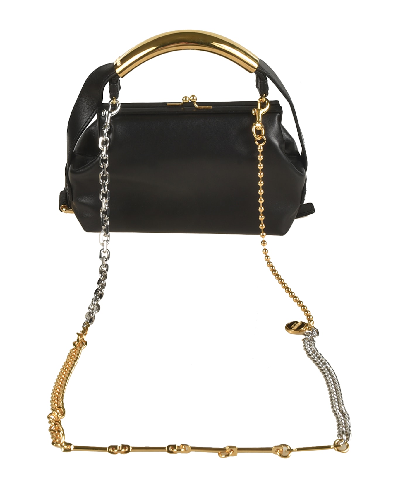 Moschino Snap-lock Tote - Black