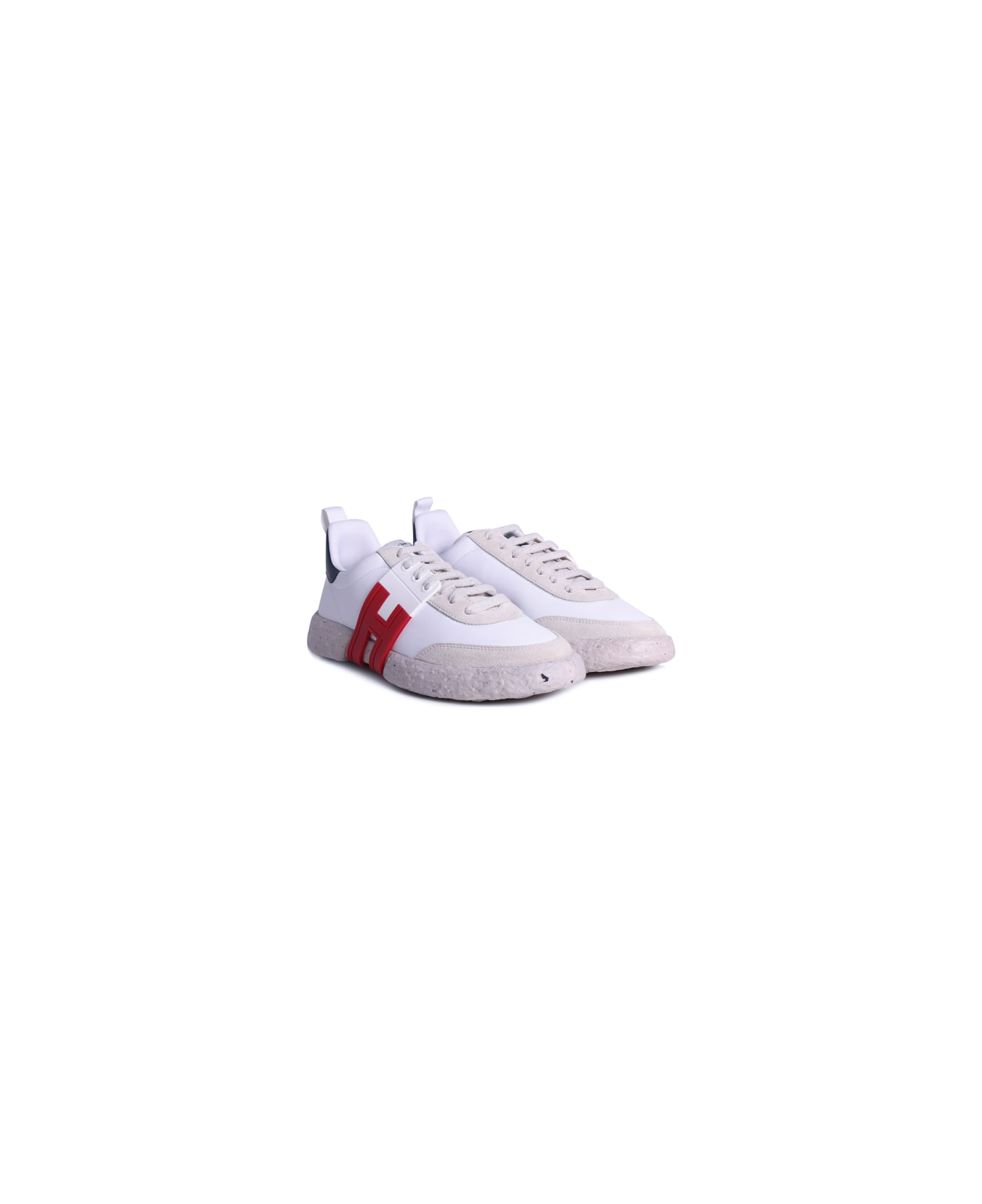 Hogan -3r Sneakers In Reconstituted Leather - Rosso