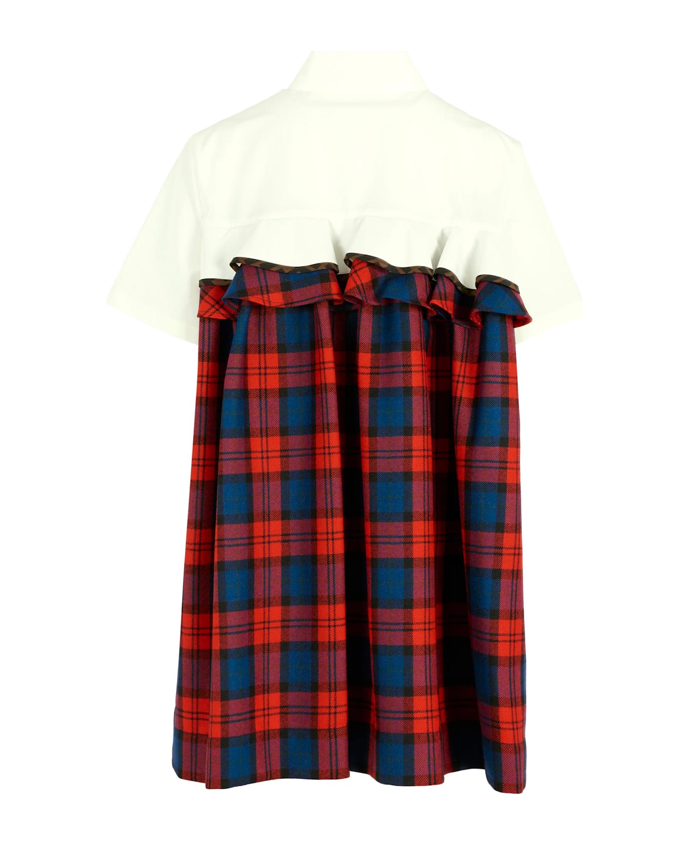 Fendi Red Dress For Girl With Logo - Red